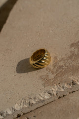 Gold Reo Croissant Ring - JLUXLABEL
