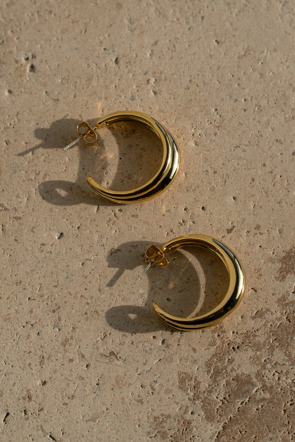 Gold Eastwood Hoop Earrings - JLUXLABEL