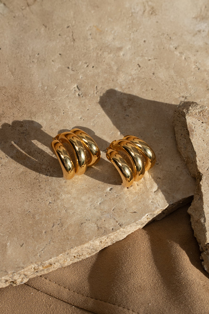 Gold Kennedy Hoop Earrings