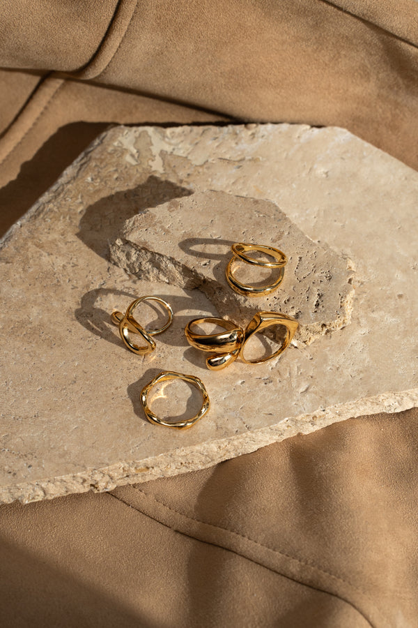 Gold Tara Ring Set