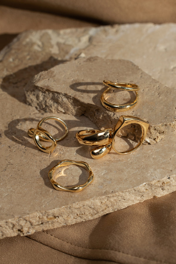 Gold Tara Ring Set