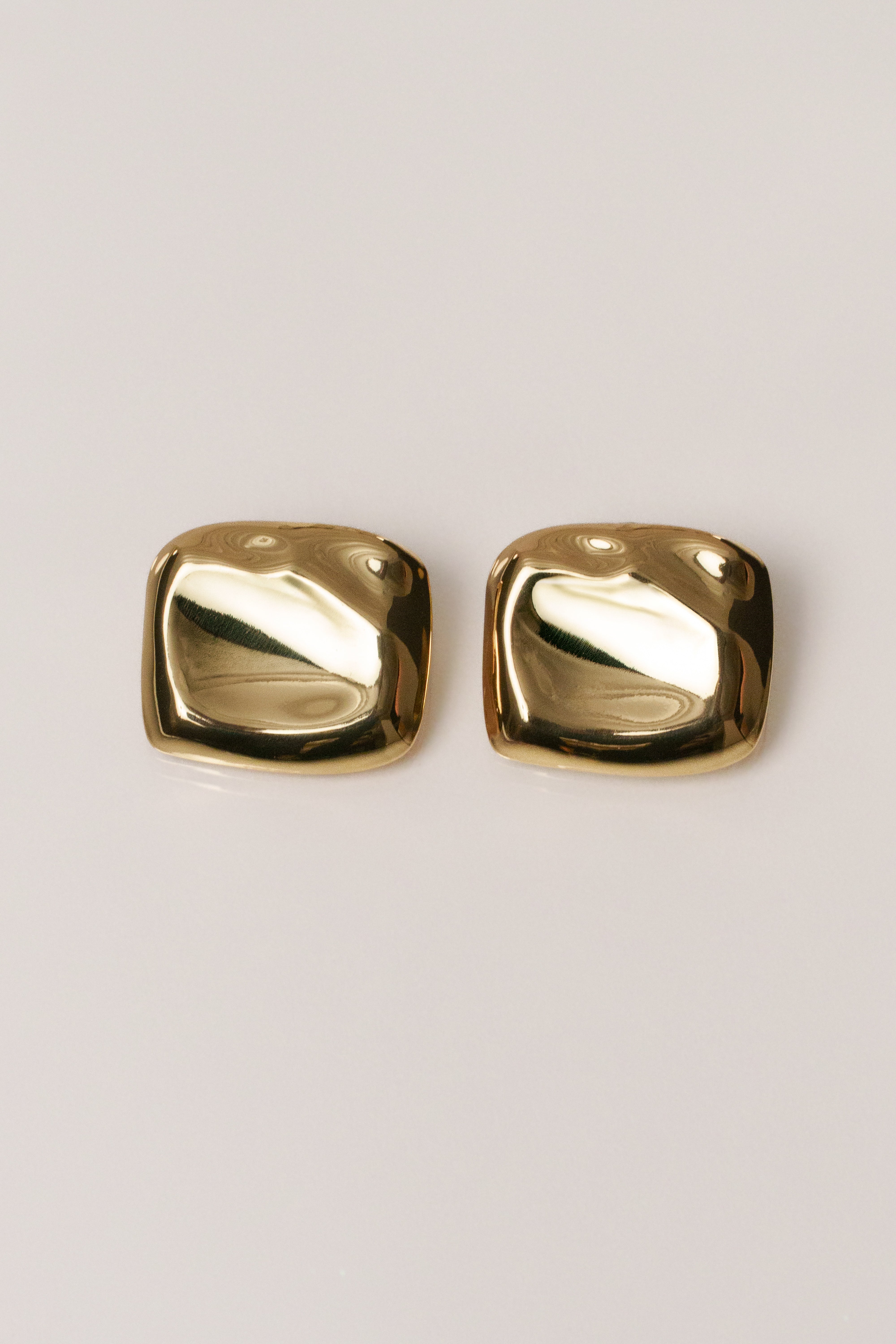 Gold Jane earrings by JLUXLABEL featuring sleek jewelry design with elegant gold hoops and minimalist style.