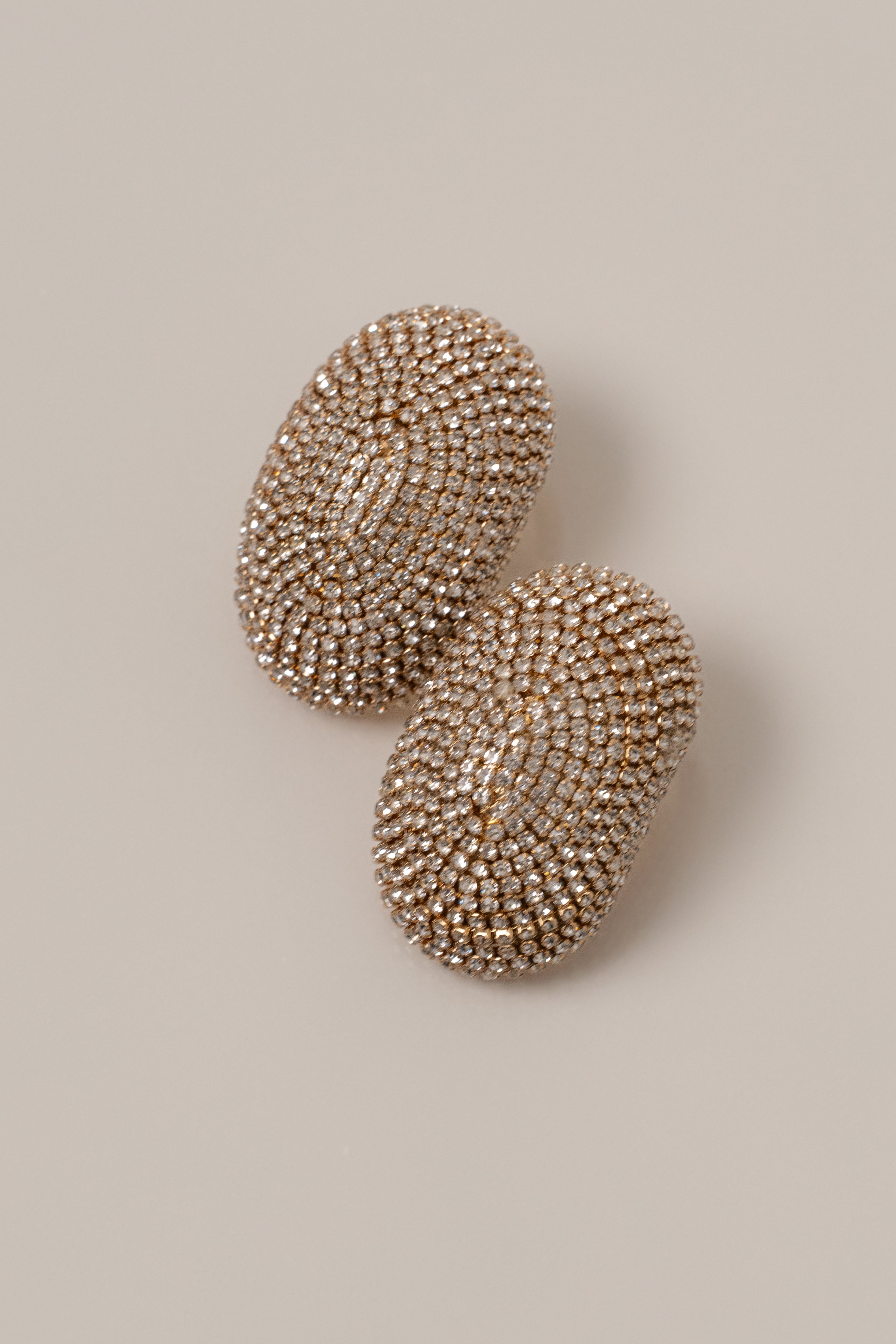 Gold Belle Paved Earrings - JLUXLABEL