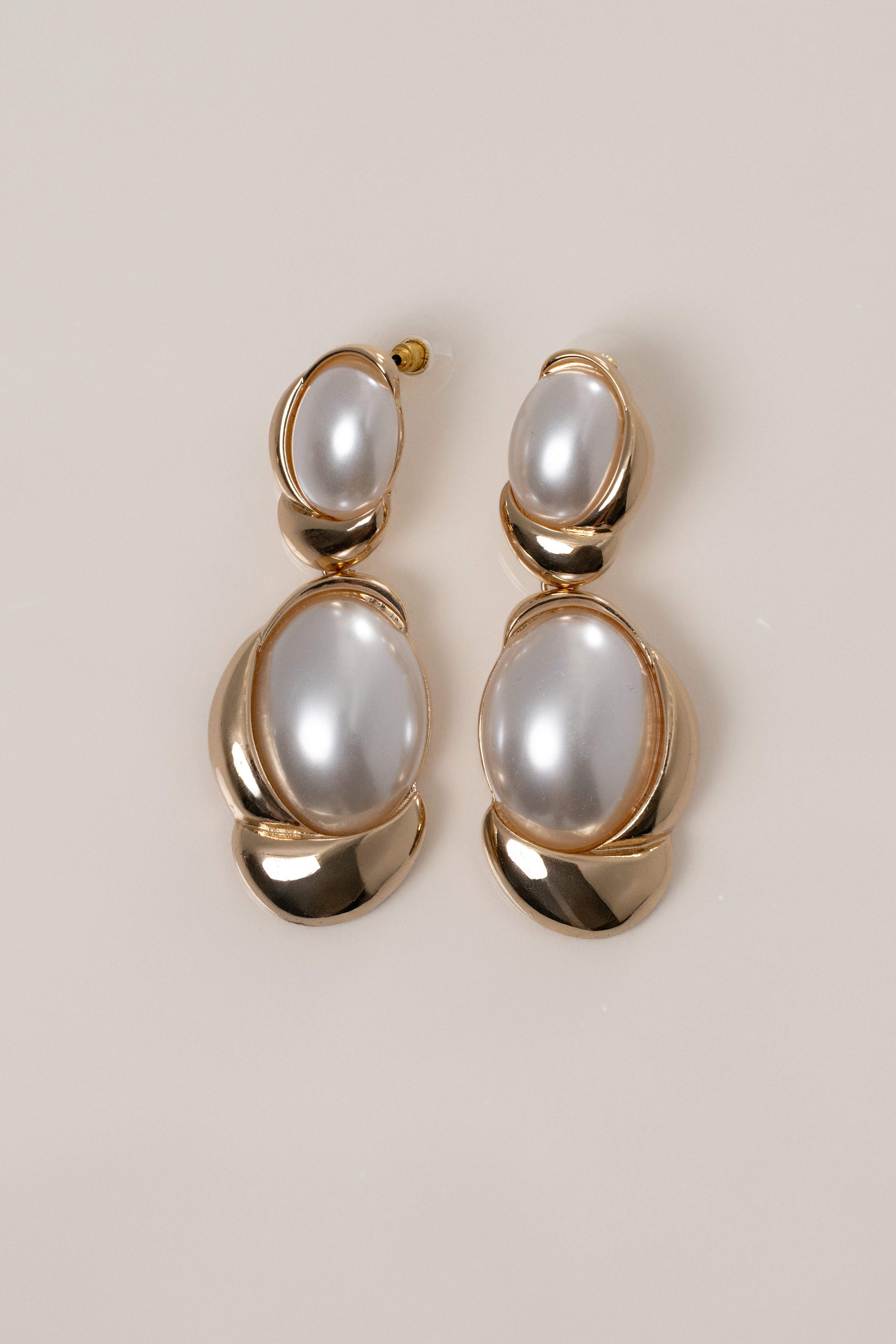 Gold Delphine Pearl Earrings - JLUXLABEL