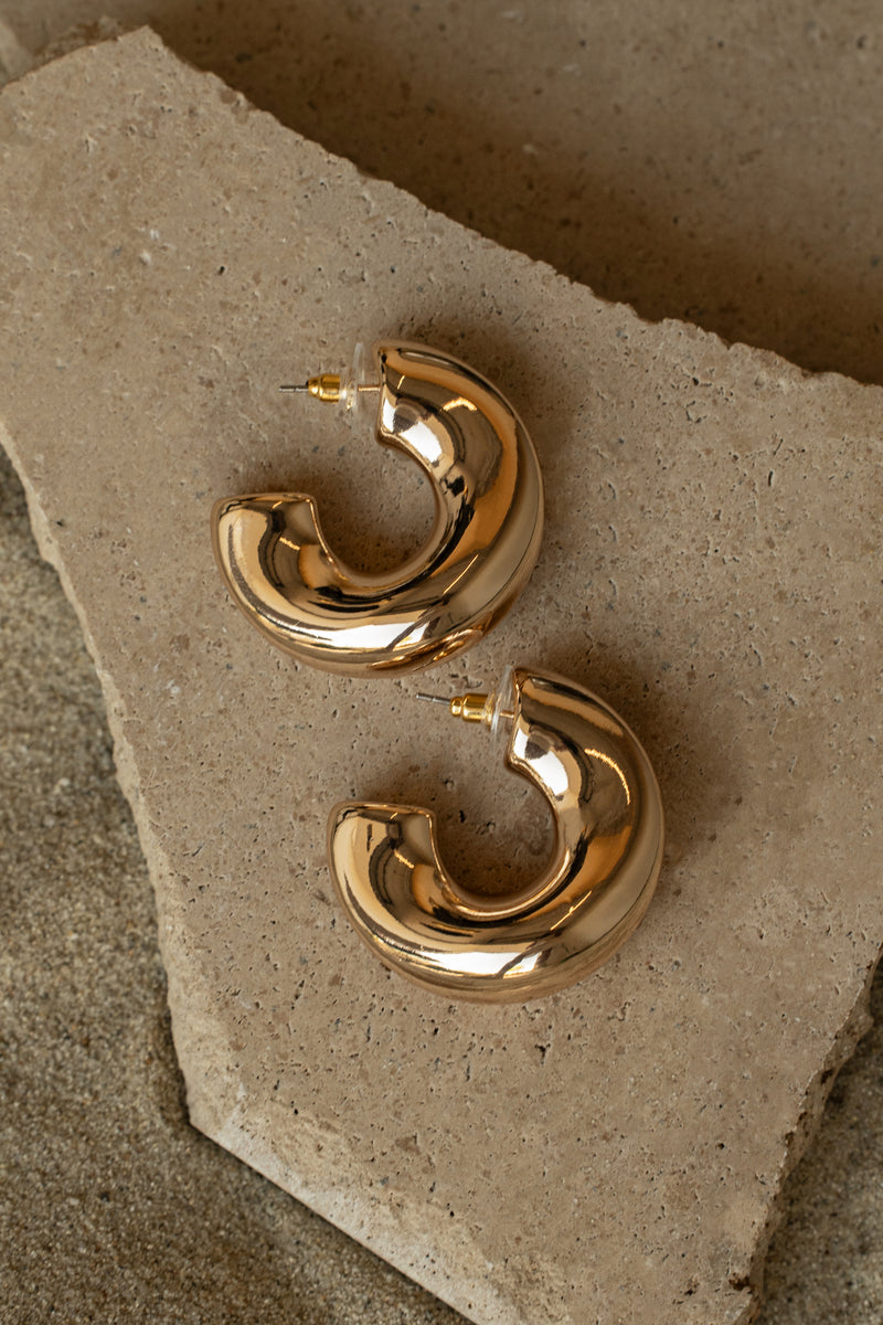 Gold Jass Hoop Earrings - JLUXLABEL