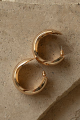 Gold Sheri Open Hoop Earrings - JLUXLABEL