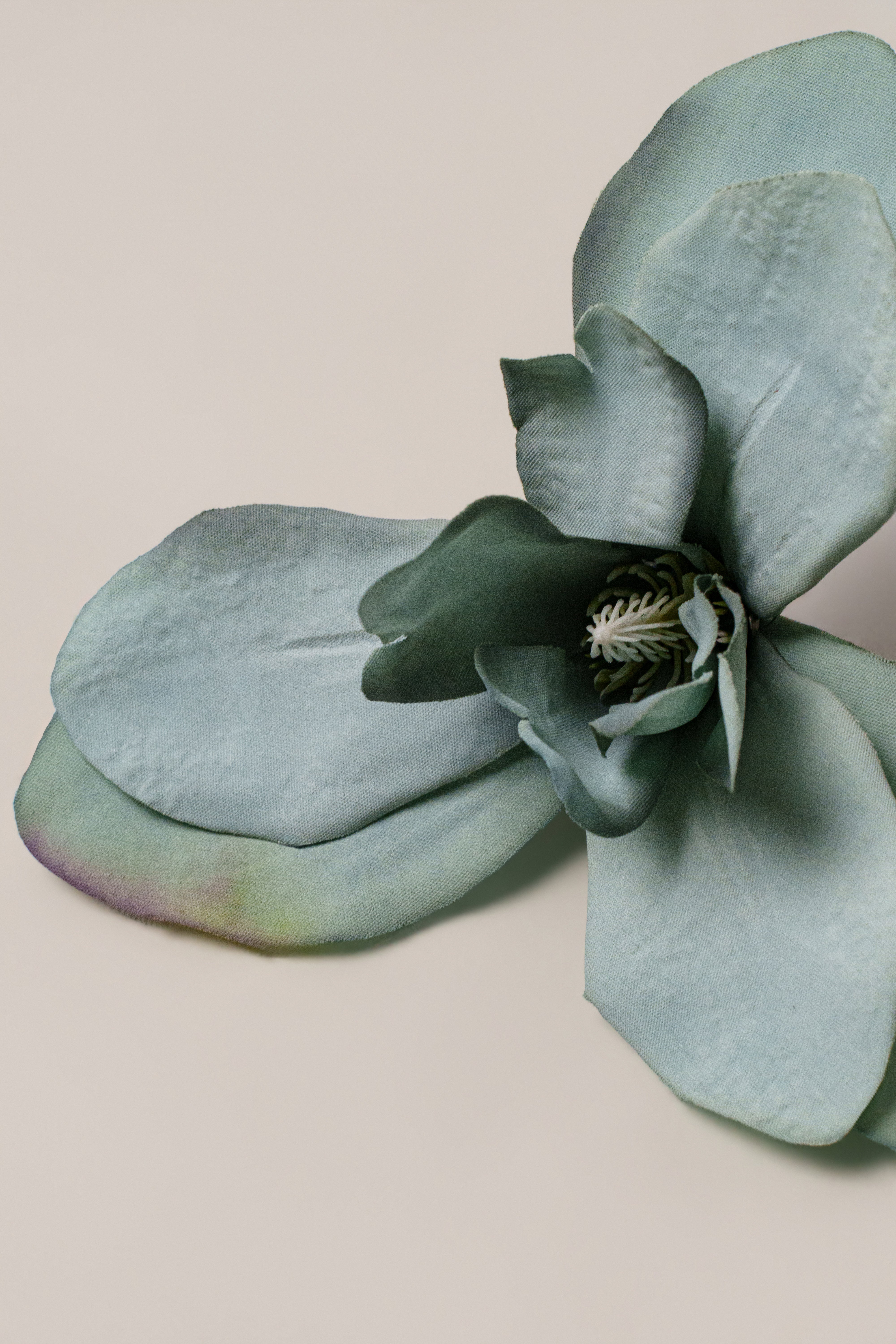 JLUXLABEL Sage Coastal Orchid hair clip from accessories collection, featuring a floral design and elegant styling.