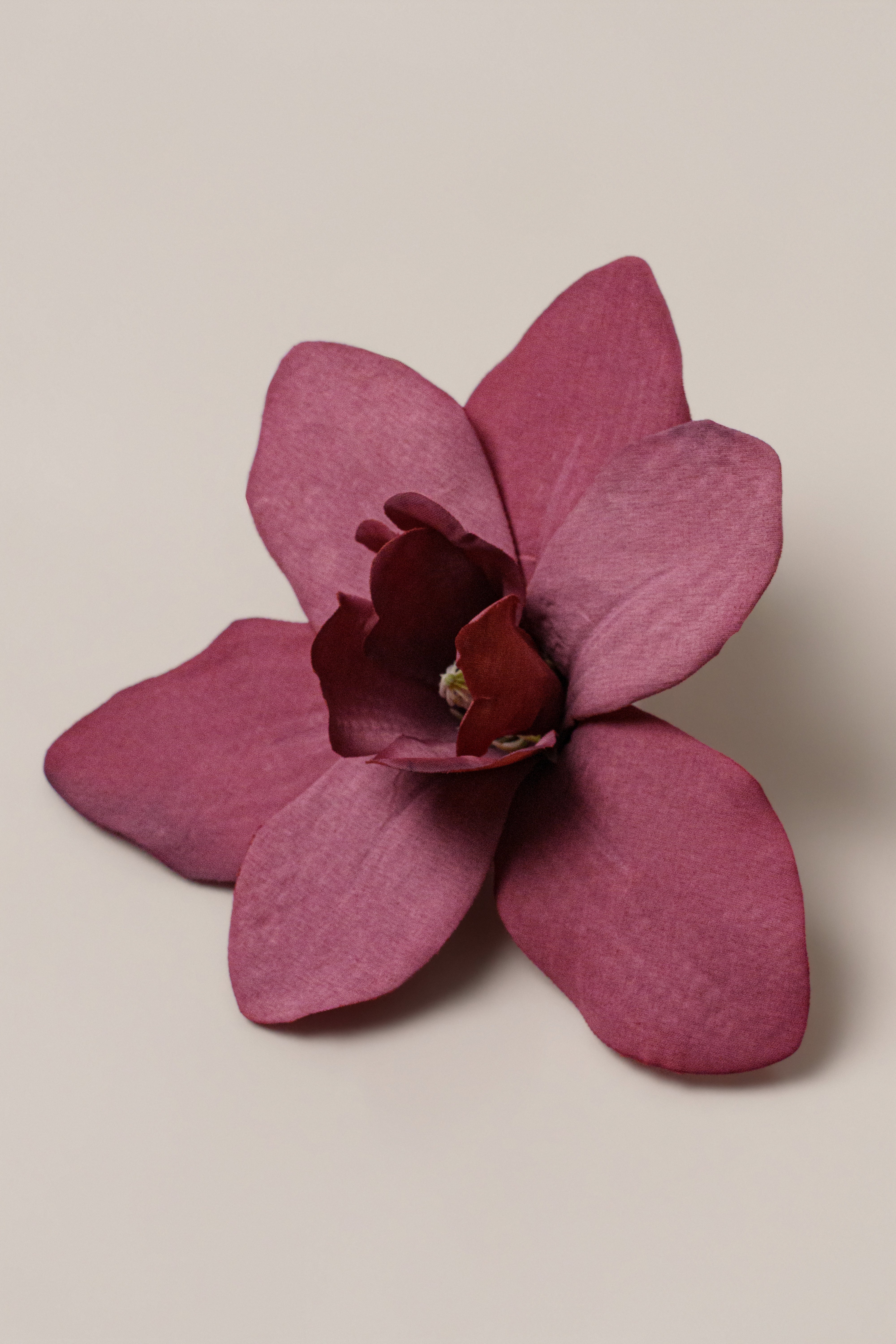 Fuchsia Coastal Orchid hair clip by JLUXLABEL, stylish accessories with floral design, suitable for hair styling and fashion.