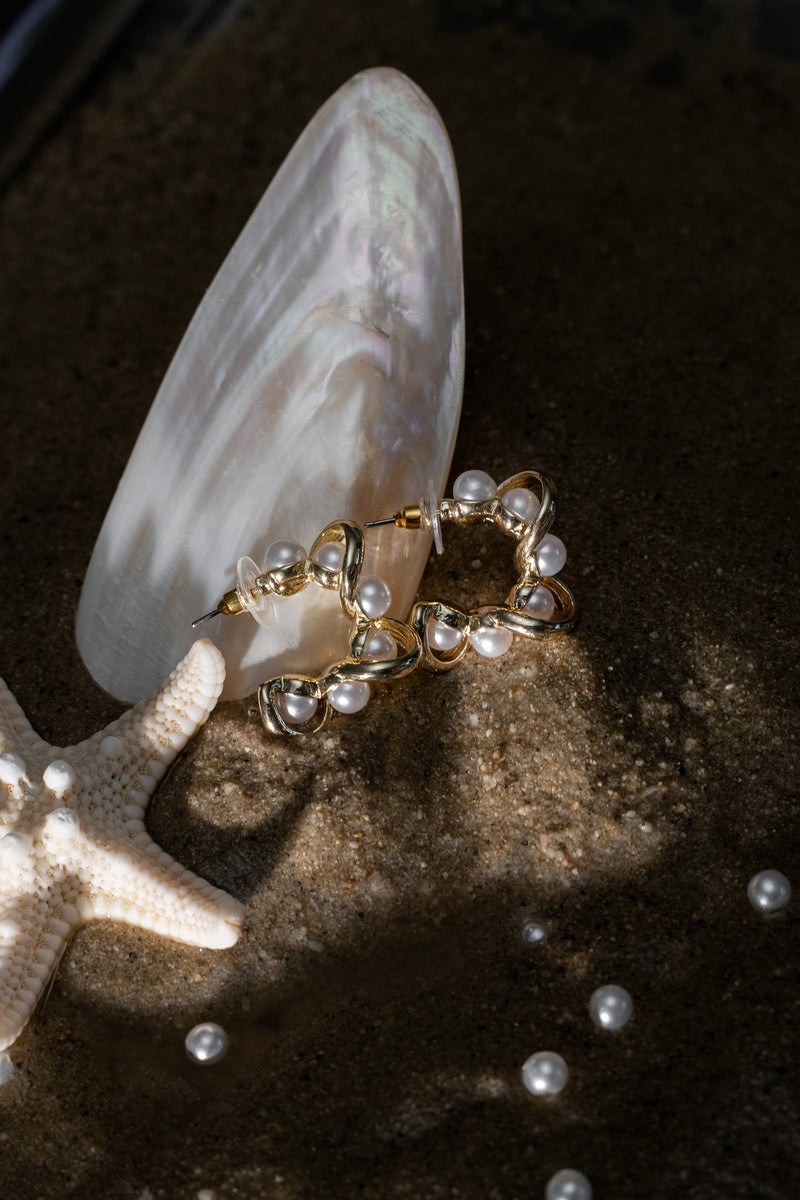 Gold Seashore Earrings