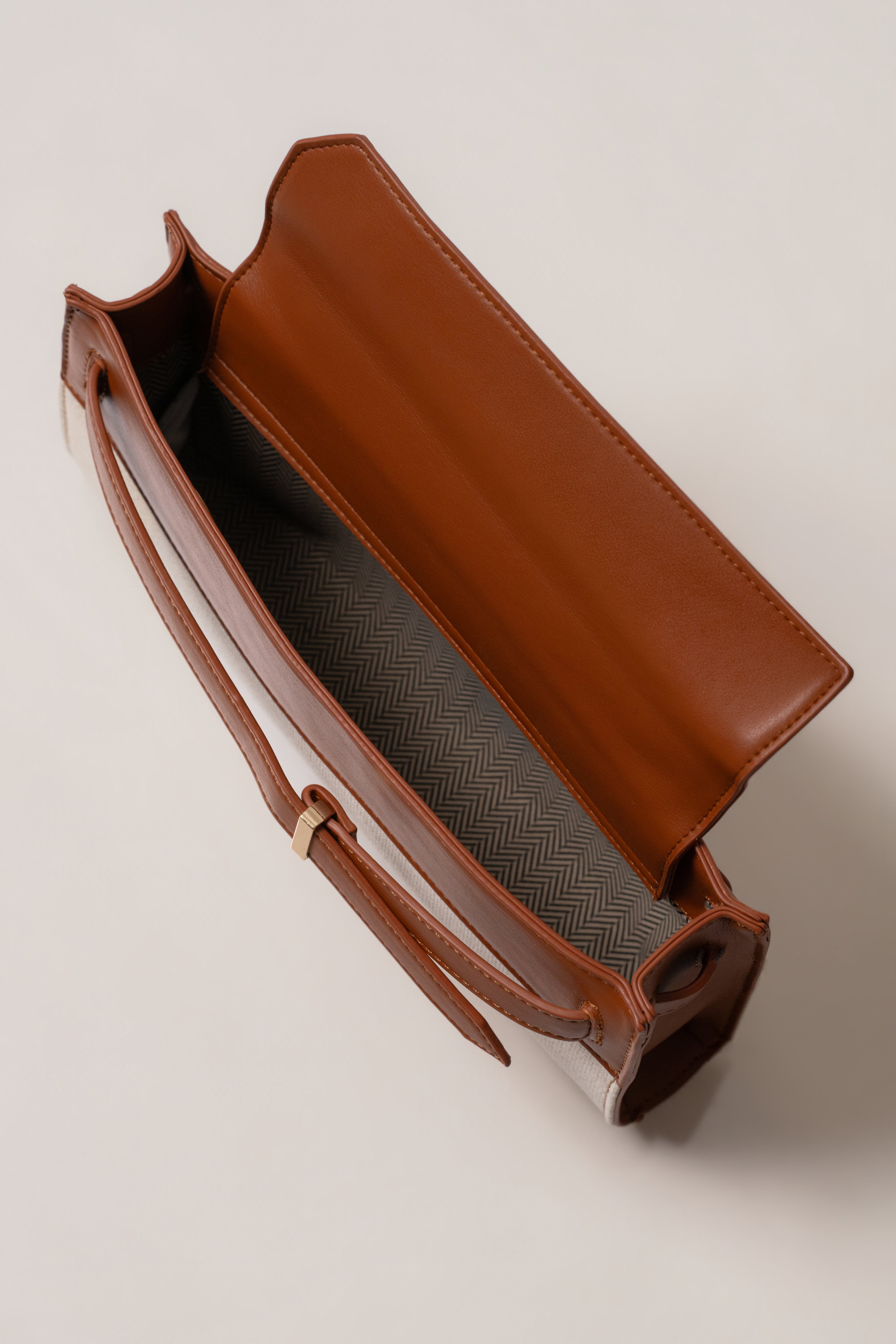 Ivory Windsor canvas handbag by JLUXLABEL with structured design and top handle, stylish accessories for everyday use.