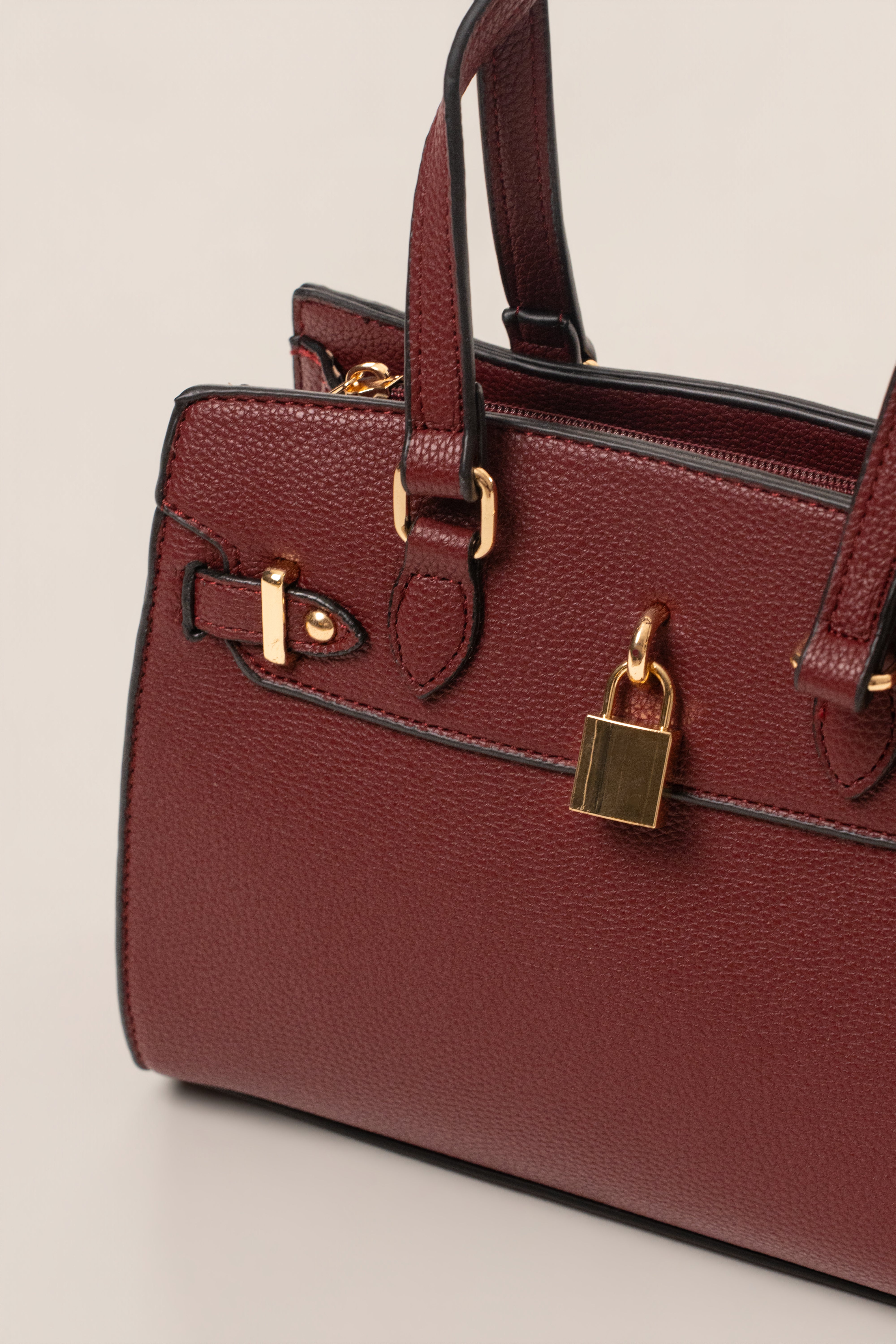Burgundy Alva handbag from JLUXLABEL, stylish accessories with a sleek design and elegant finish.