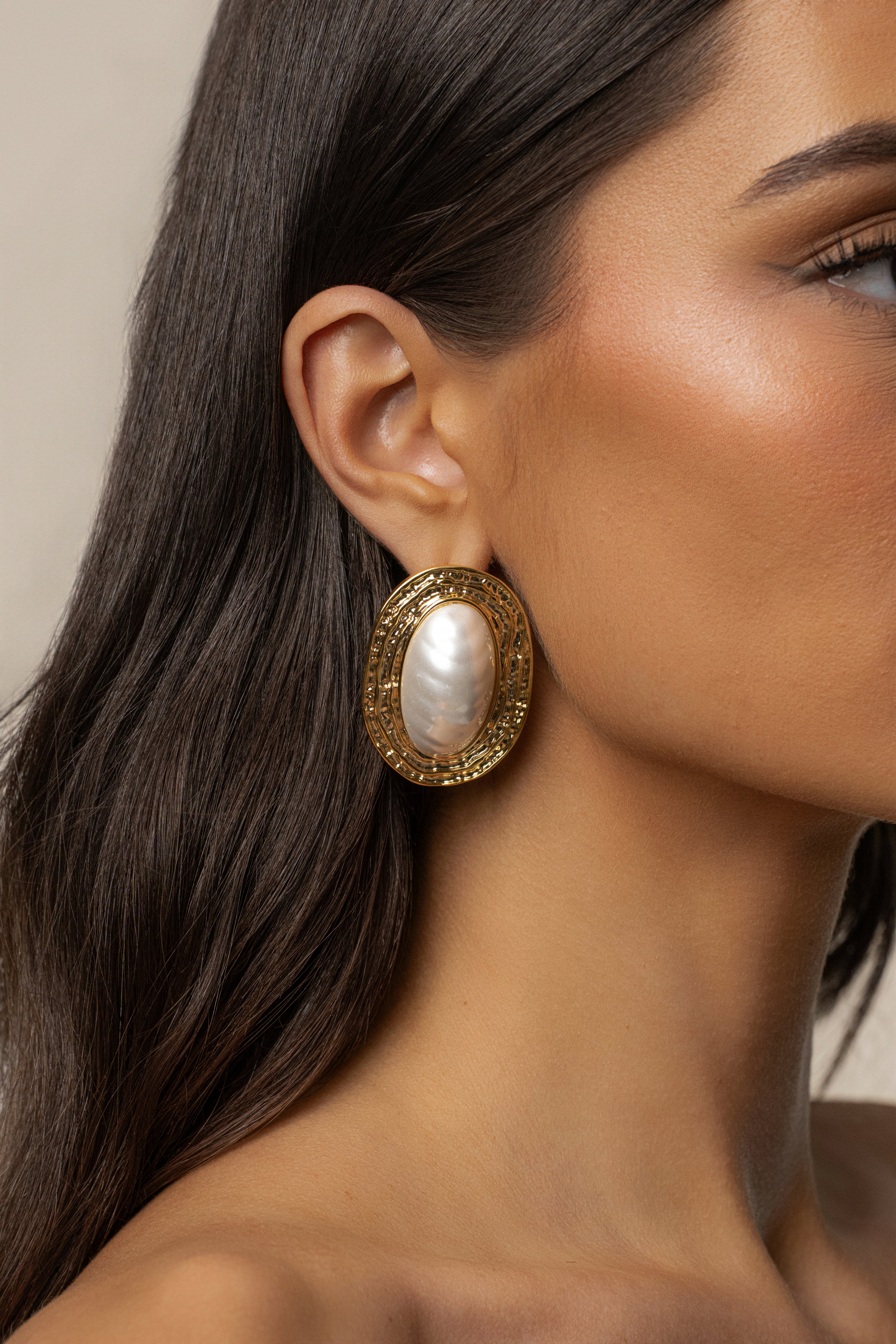 Gold Monte Carlo Pearl Earrings - JLUXLABEL