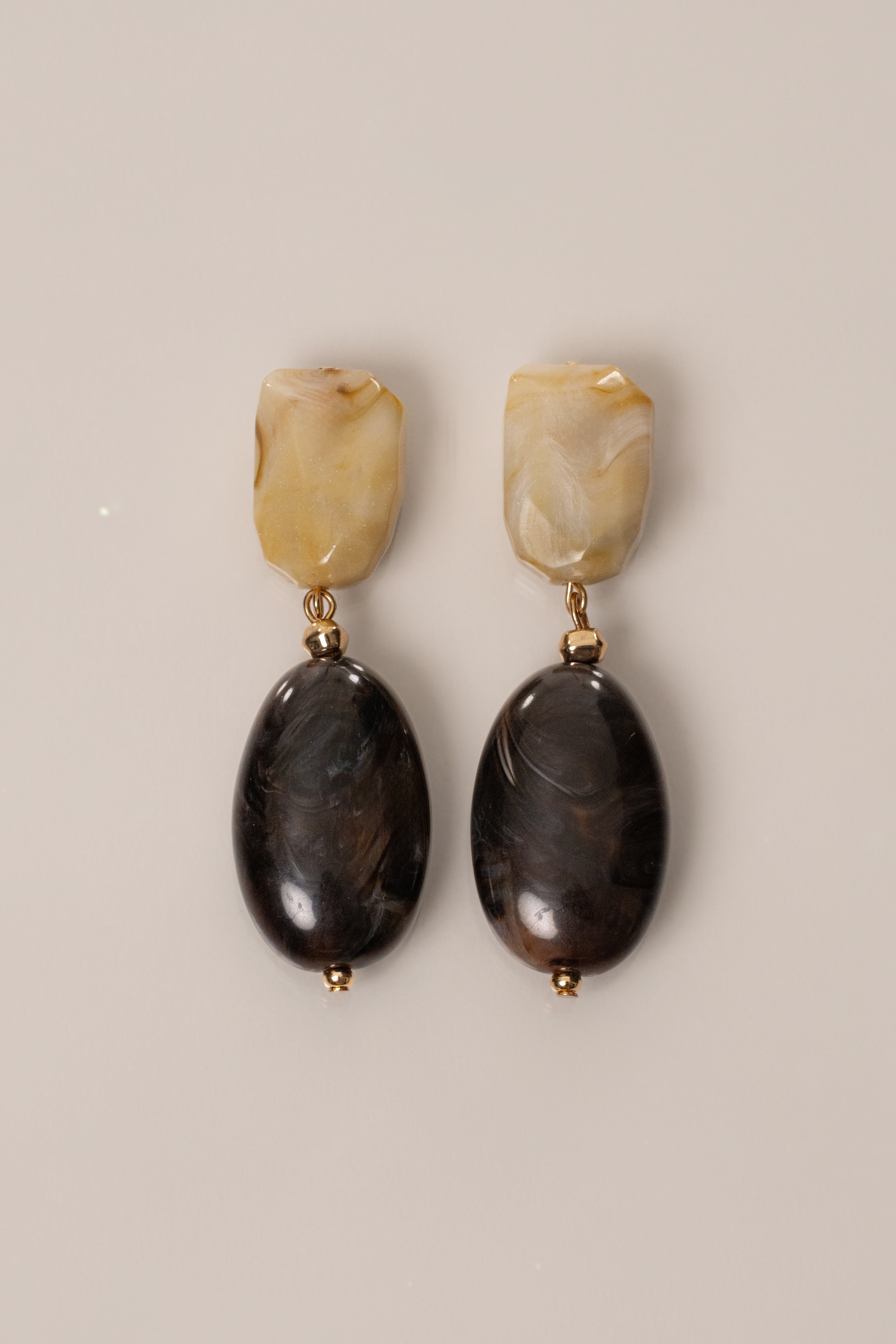 Gold Harlee Acrylic Earrings - JLUXLABEL