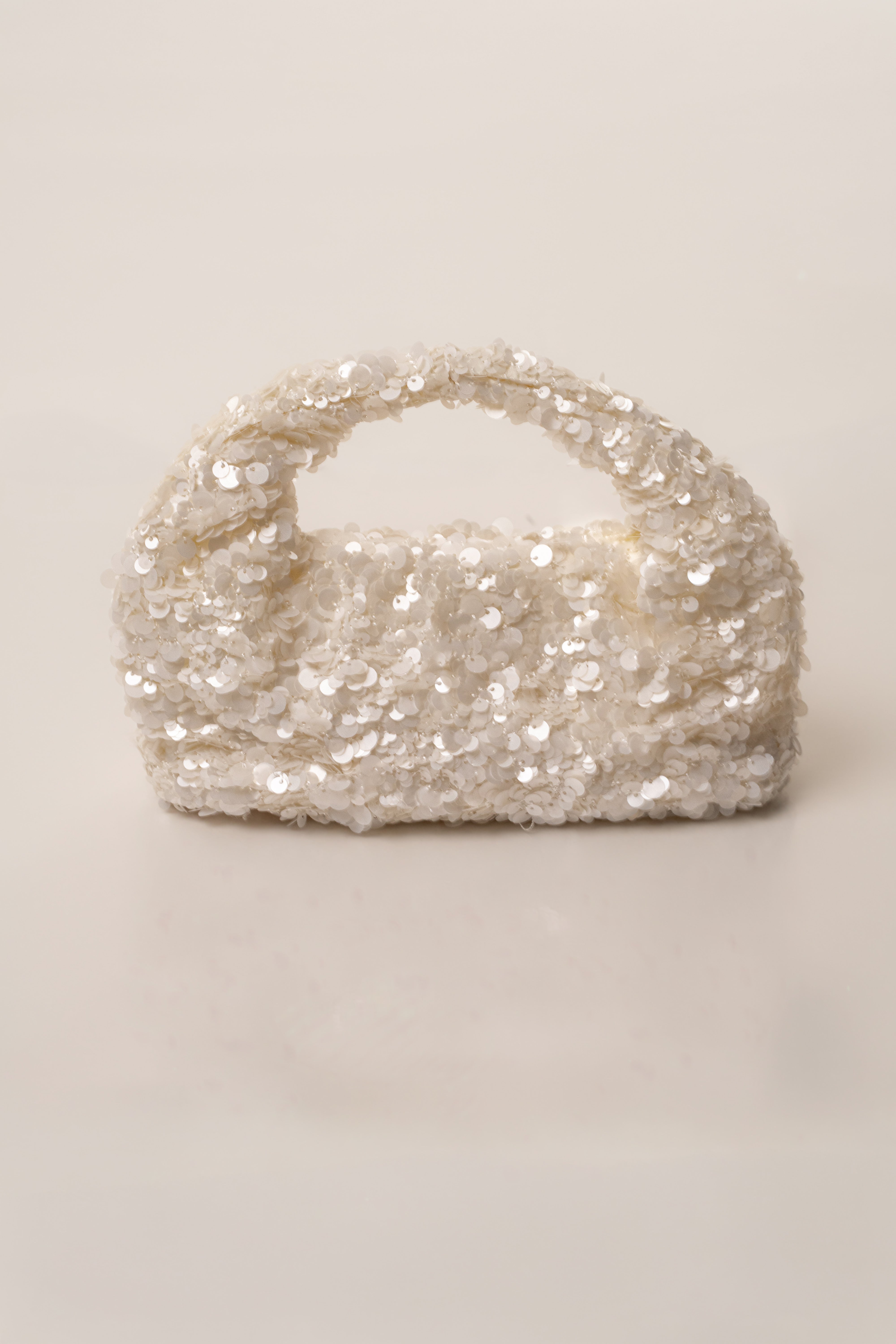 White Main Event Sequin Handbag - JLUXLABEL