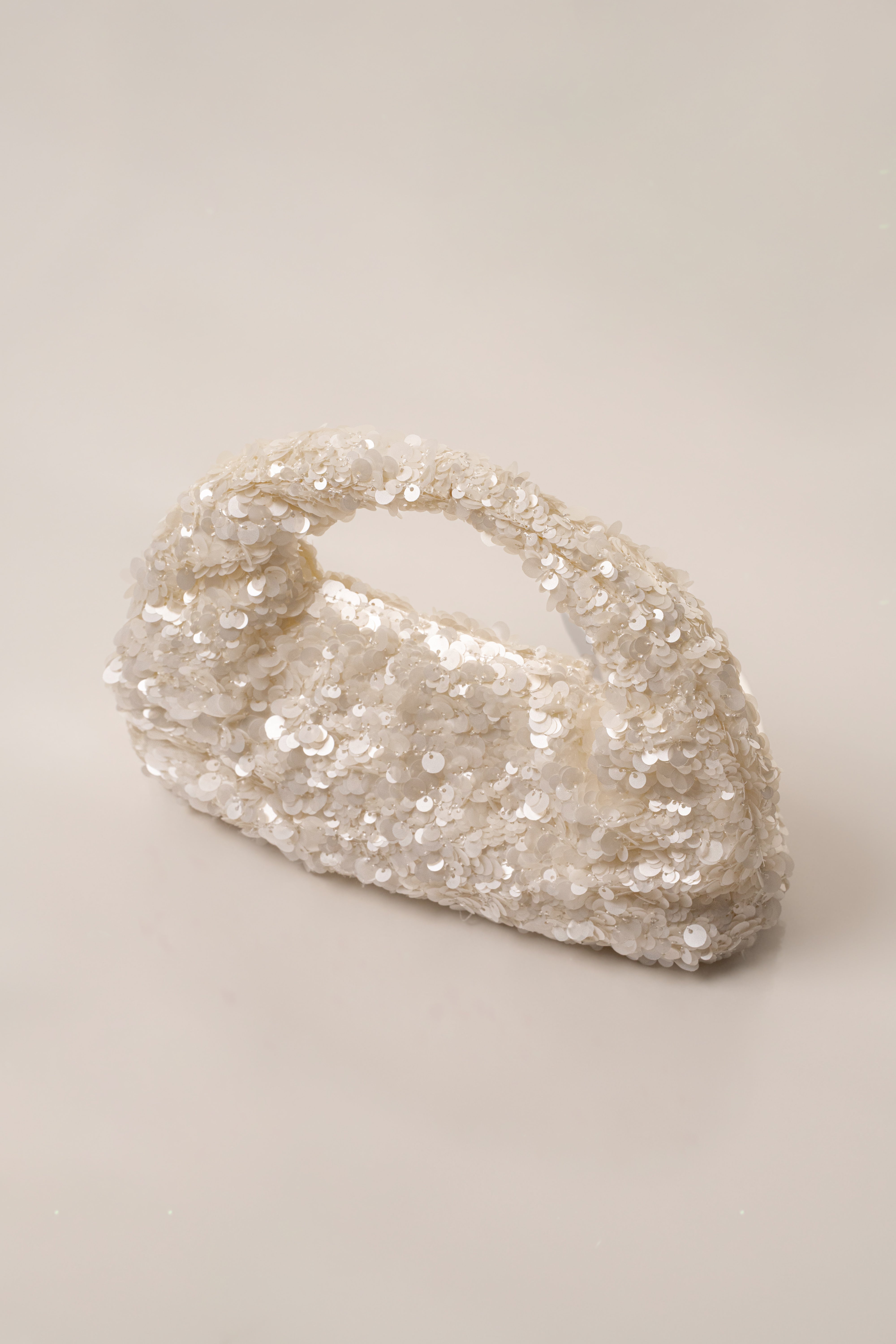 White Main Event Sequin Handbag - JLUXLABEL