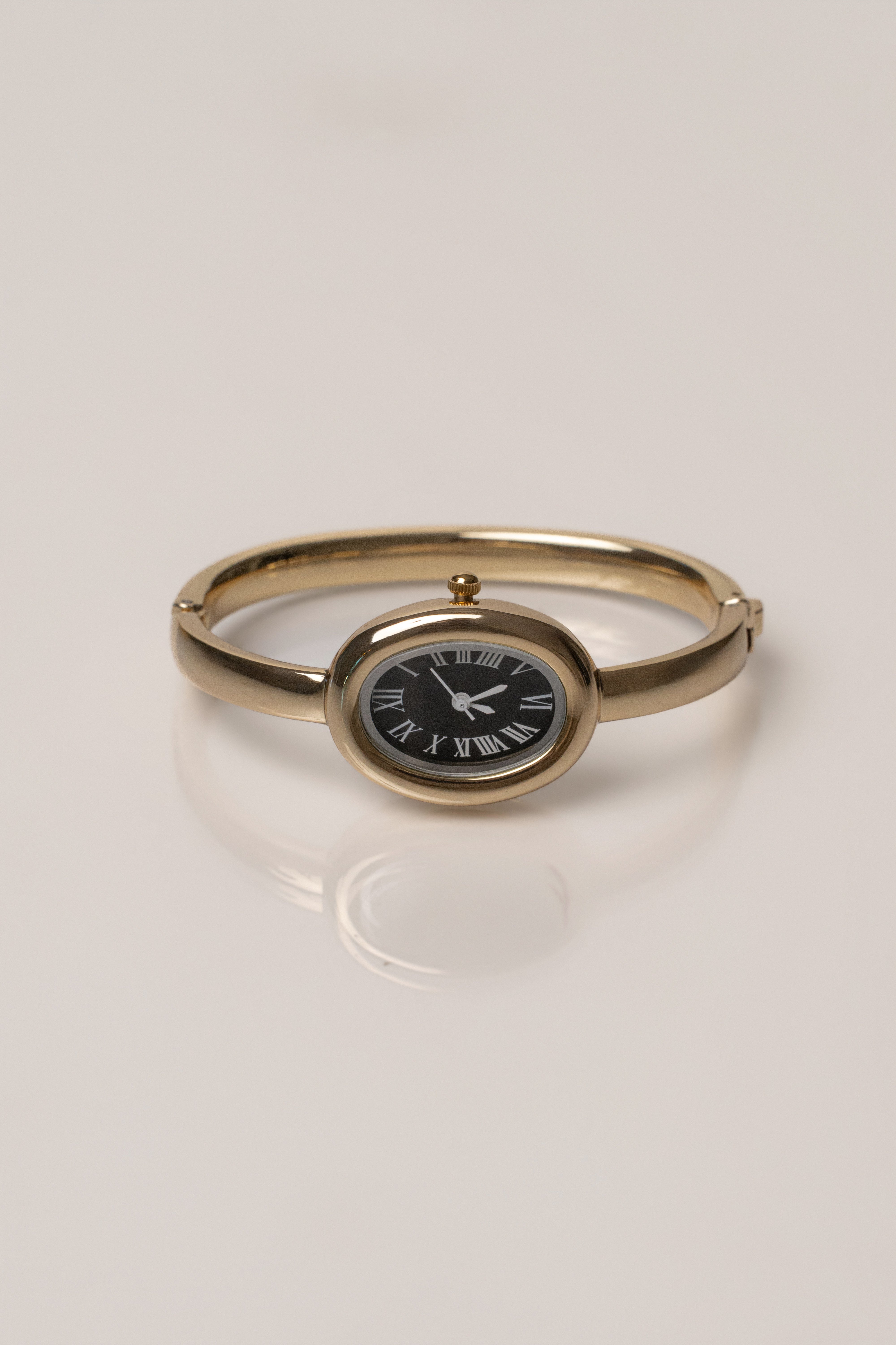 Gold Polished Hour Watch - JLUXLABEL