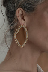 Gold Alva Crystal Paved Earrings