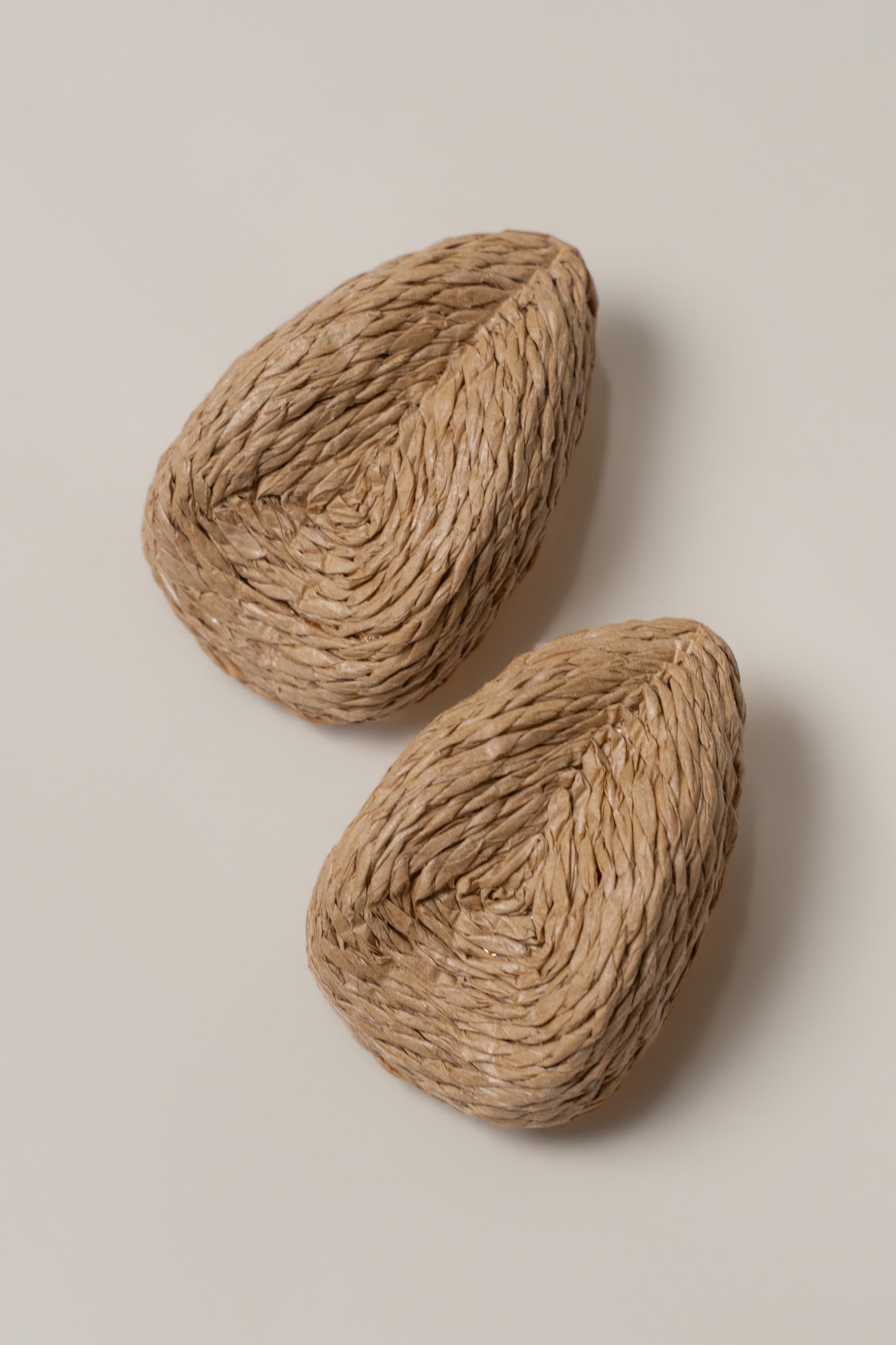Brown Beach Club Raffia Earrings - JLUXLABEL