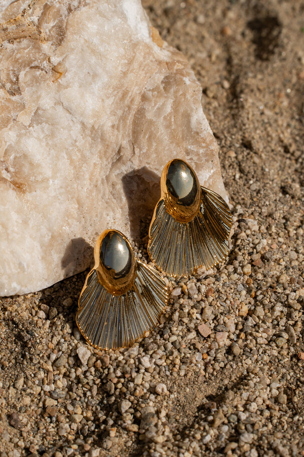 Gold Seashells Earrings - JLUXLABEL