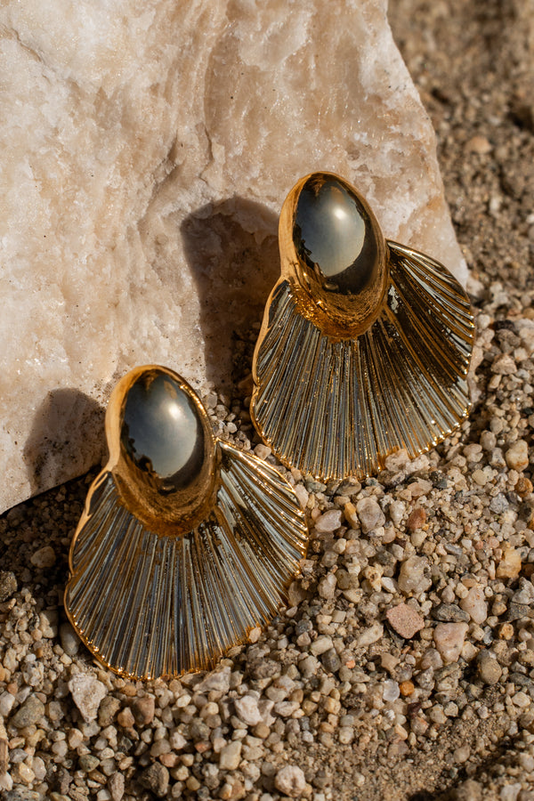 Gold Seashells Earrings - JLUXLABEL