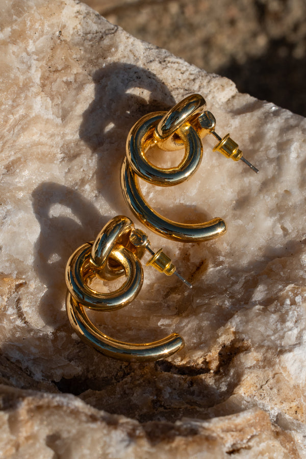 Gold Vira Earrings - JLUXLABEL