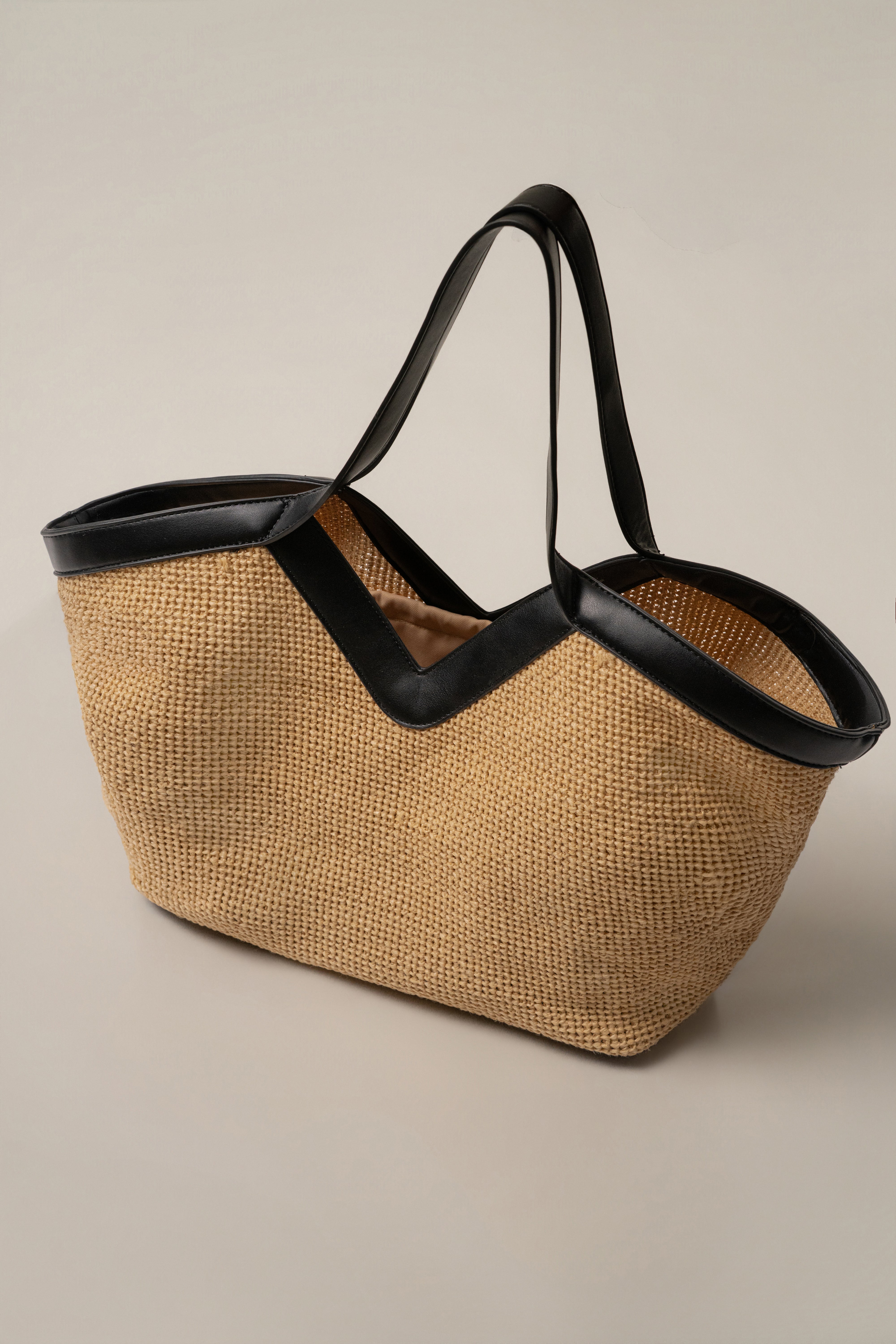Natural The Coastal Resort Bag by JLUXLABEL, a stylish accessory with woven texture and neutral tones, perfect for casual outings.