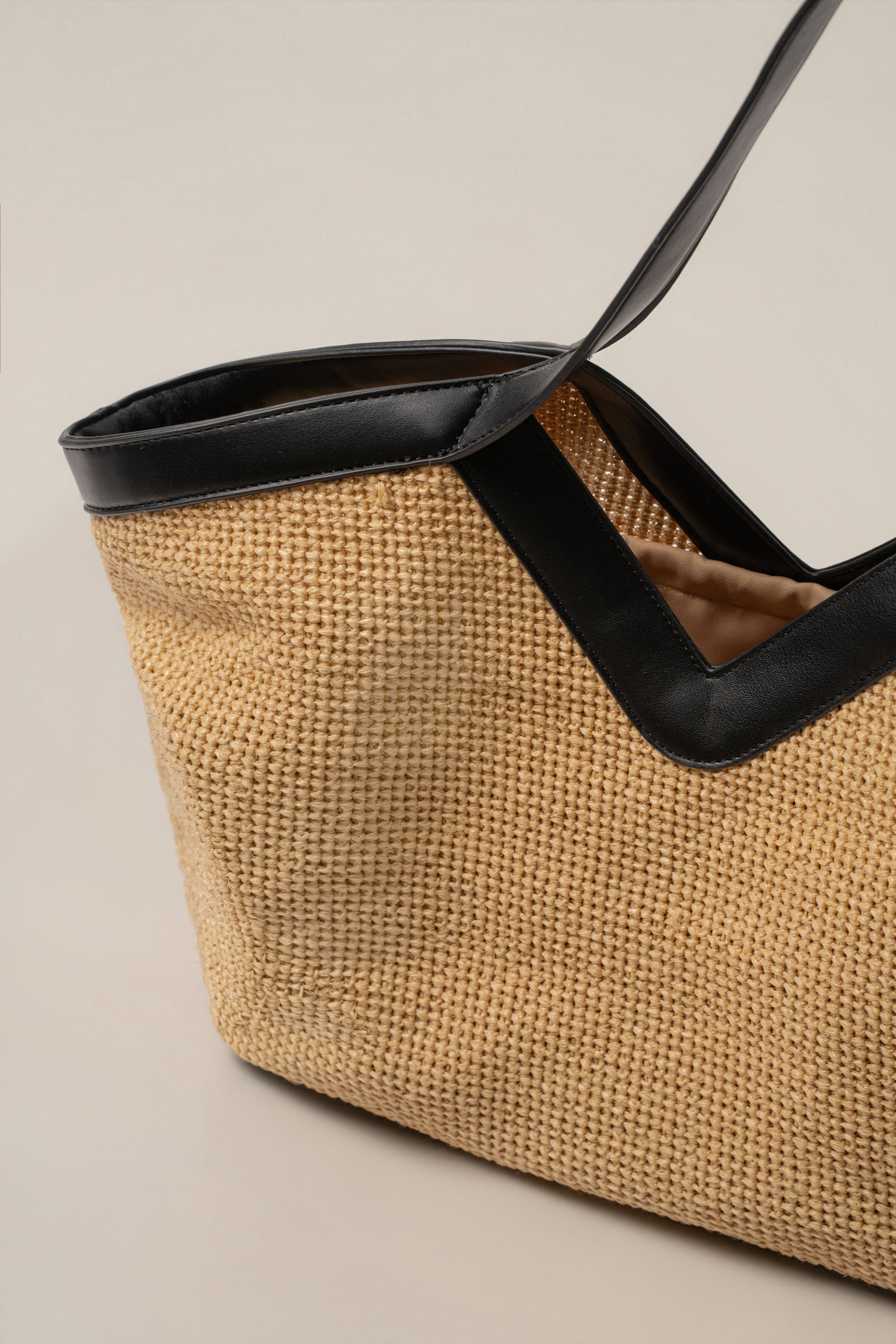 JLUXLABEL Natural Coastal Resort Bag, stylish accessories with woven design and neutral tones, perfect for beach or casual outings.