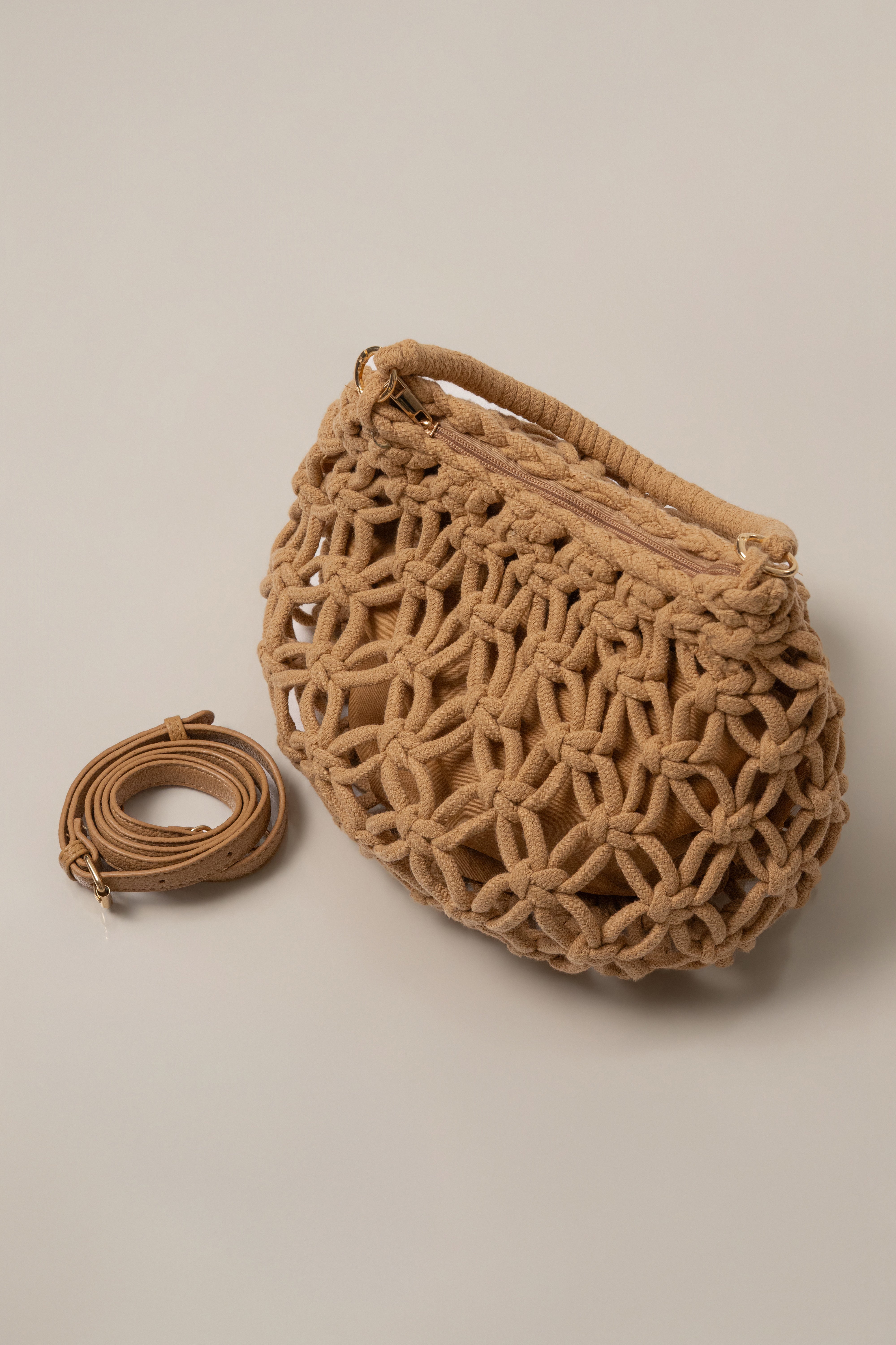 Beige Warm Waters Woven Bag - JLUXLABEL