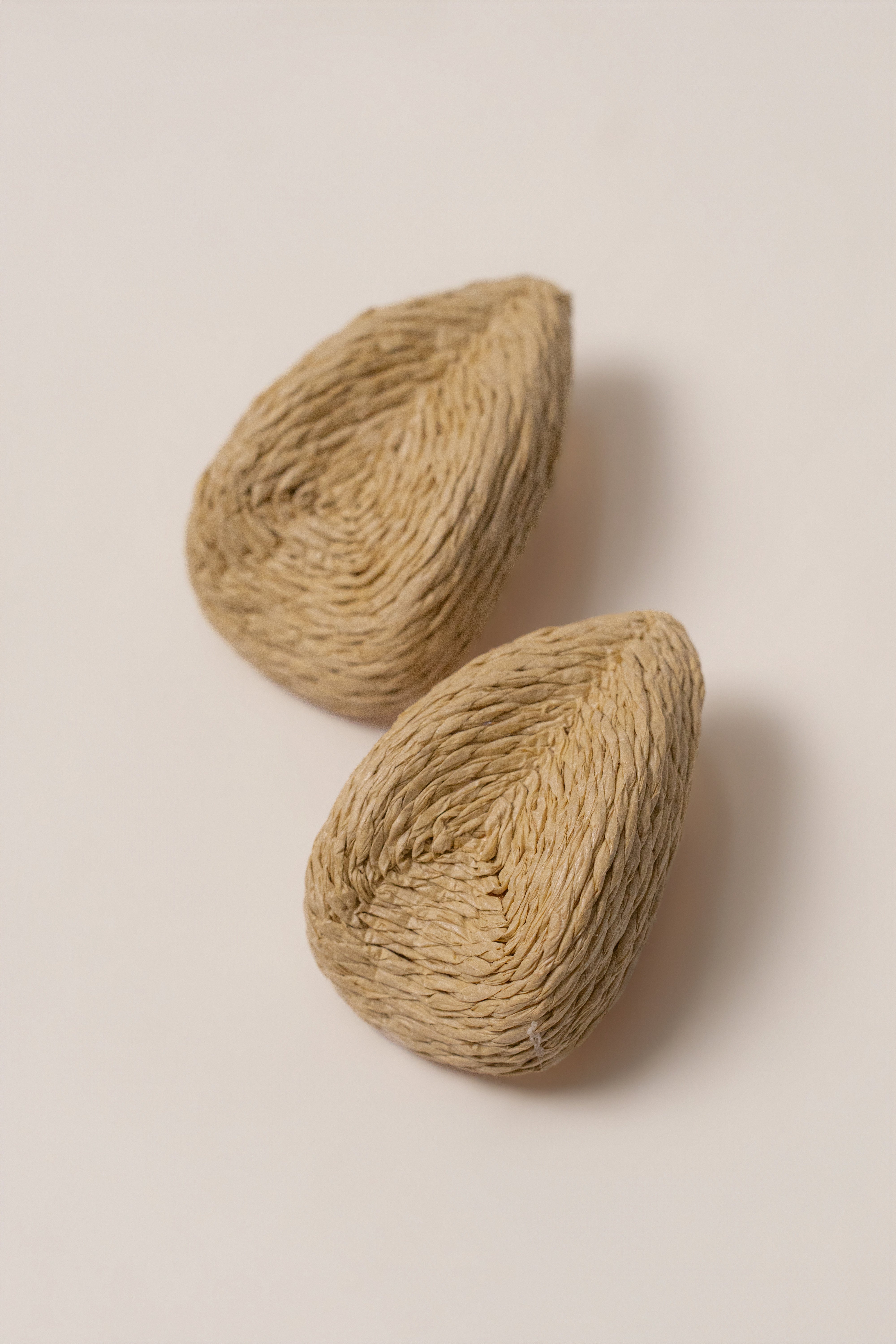 Beige Beach Club Raffia Earrings - JLUXLABEL