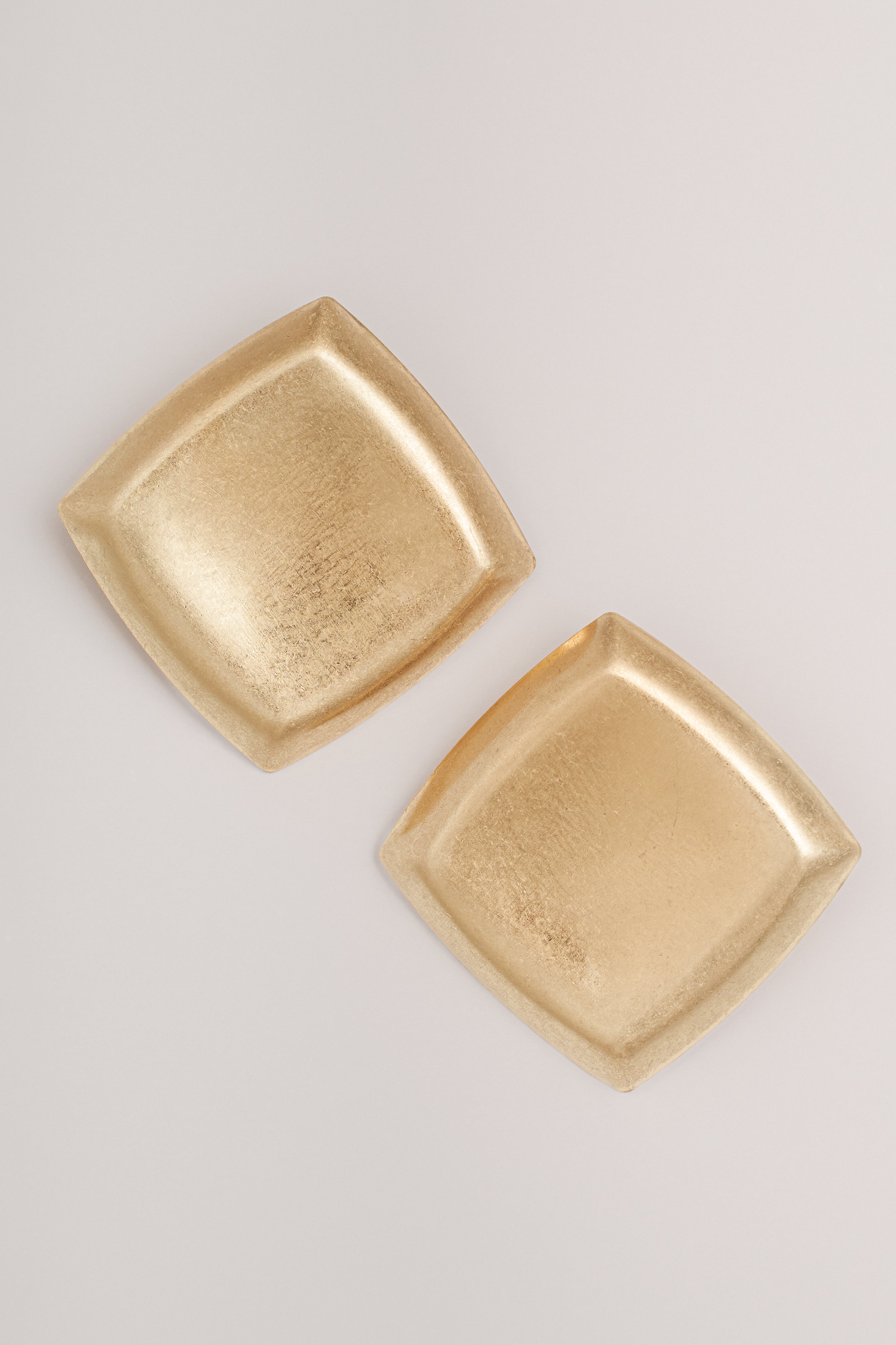 Gold Via Squared Earrings - JLUXLABEL