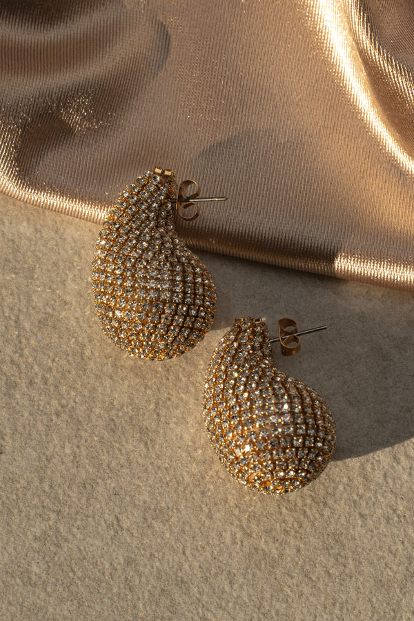 Gold Jora Paved Earrings