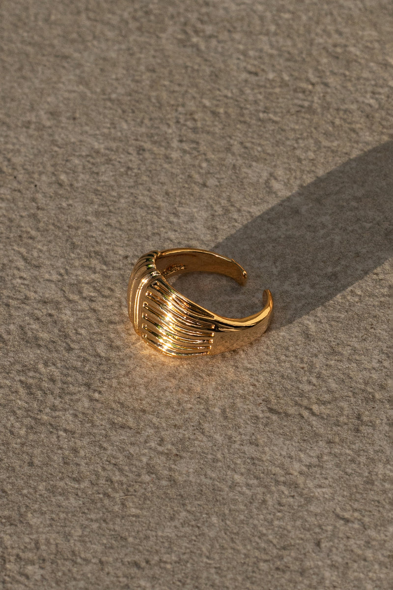 Gold Texture Open Ring