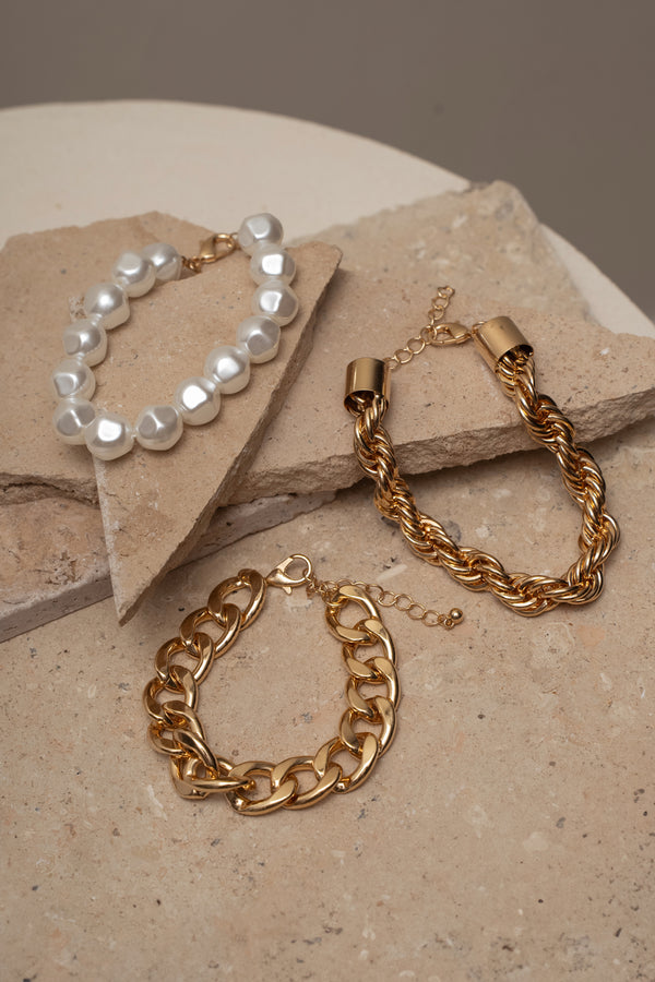 Gold Jona Bracelet Set