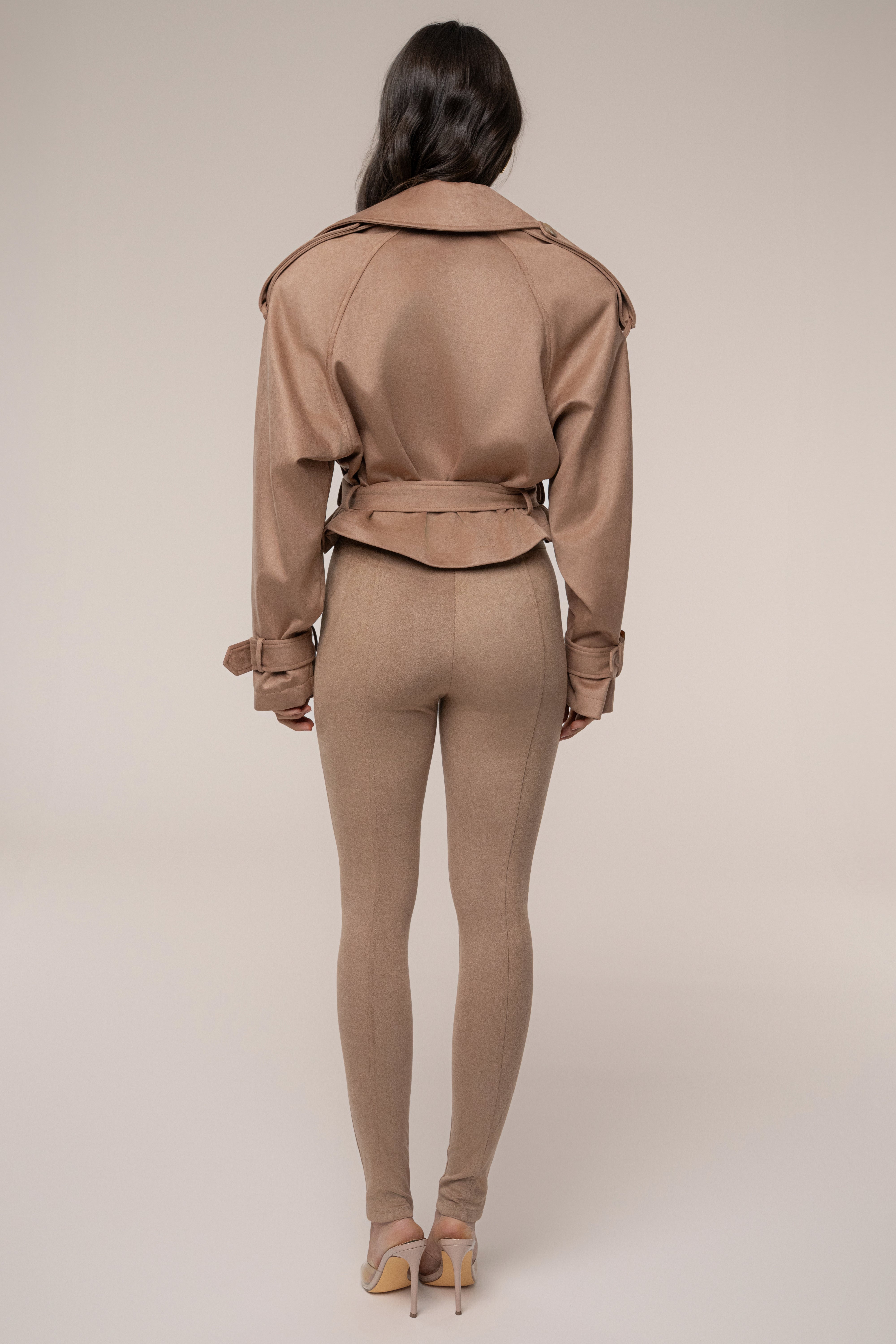 Tan Latte Cropped Jacket