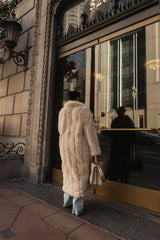 Beige Manhattan Faux Fur Coat - JLUXLABEL