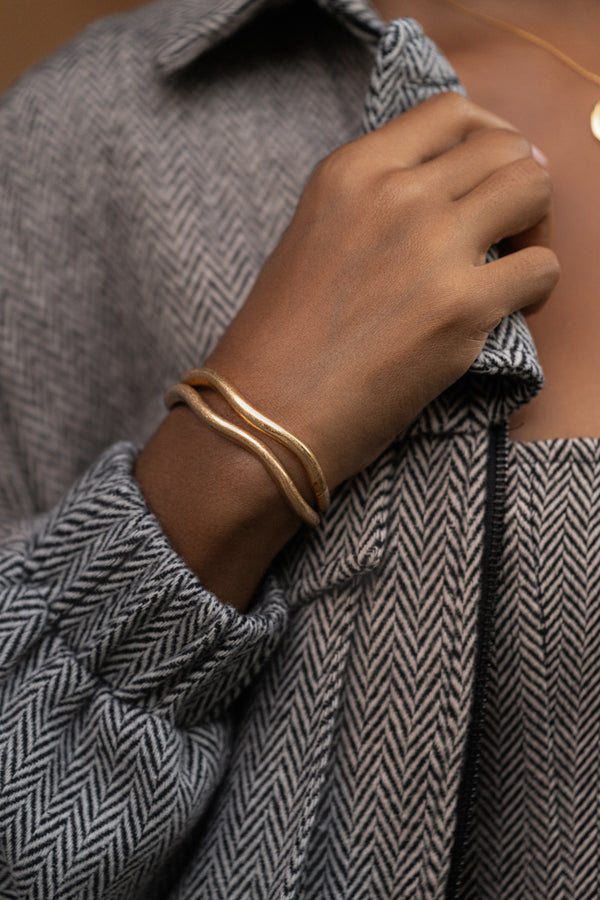 Gold Matte Cuff Bracelet