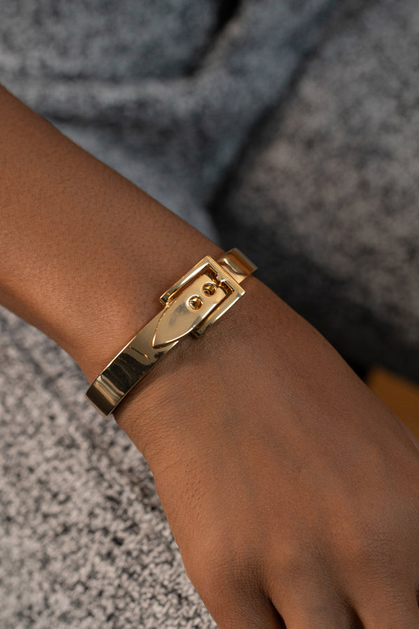 Gold Belt Buckle Bracelet