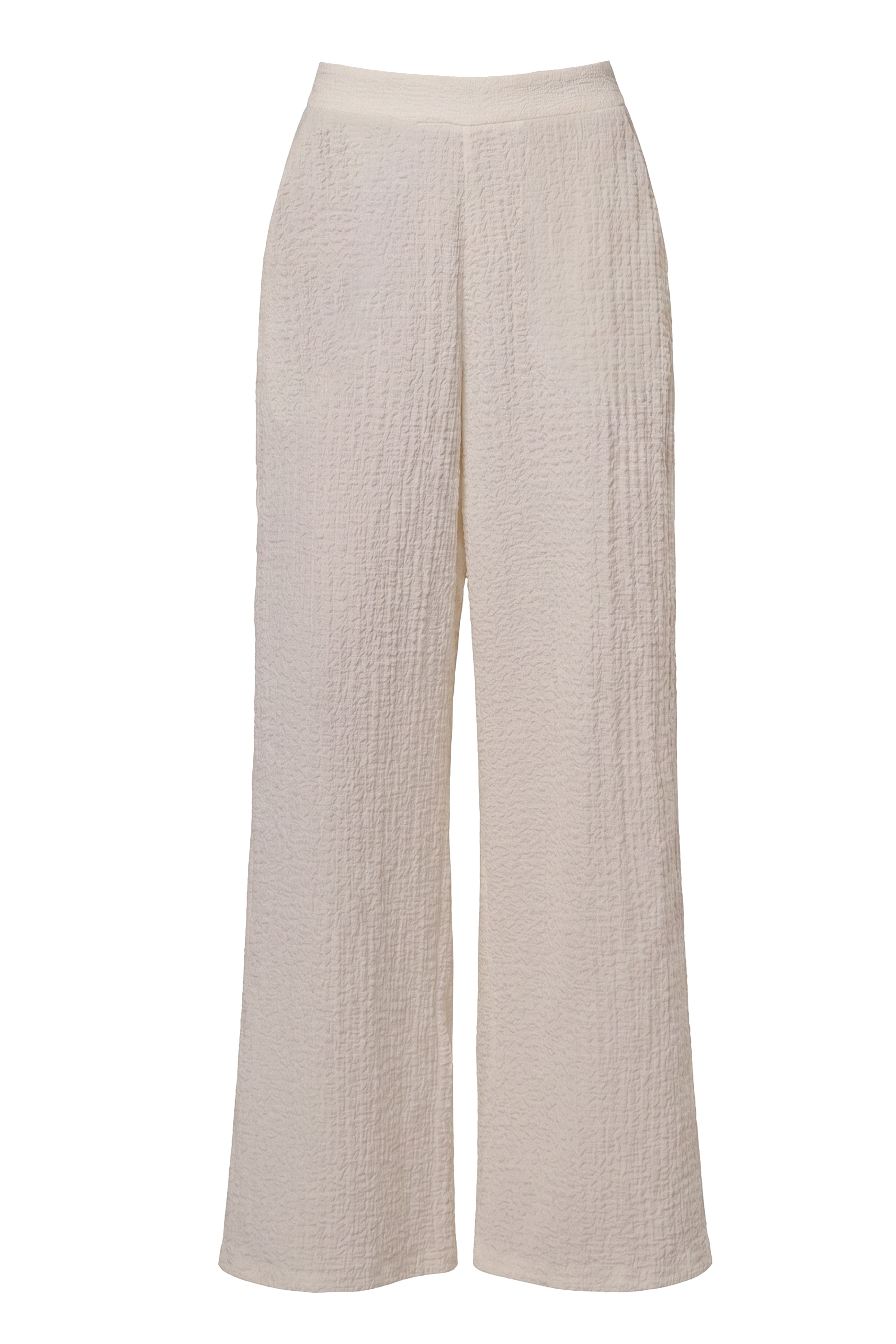 Ivory Unwind Textured Pants
