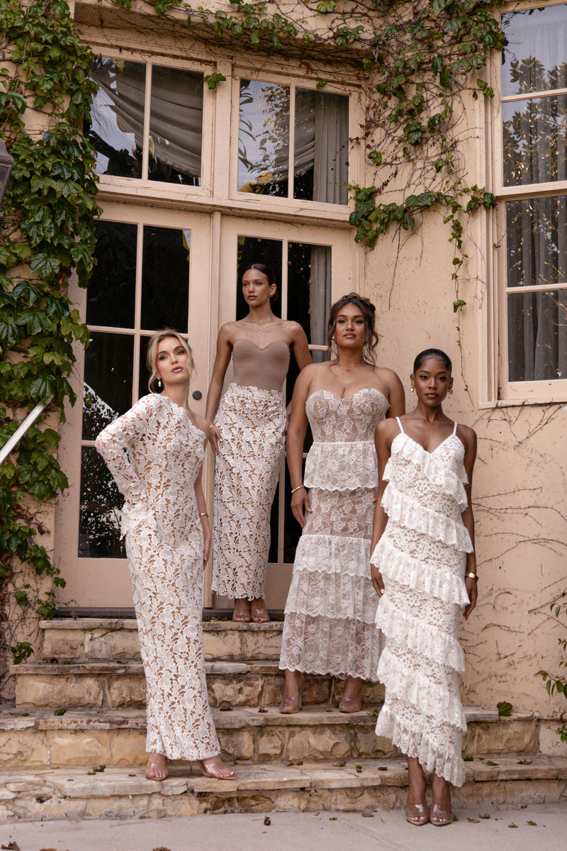 Ivory Fairytale Ending Lace Maxi Dress - JLUXLABEL