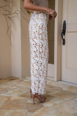 Ivory Lace Romance Maxi Skirt - JLUXLABEL