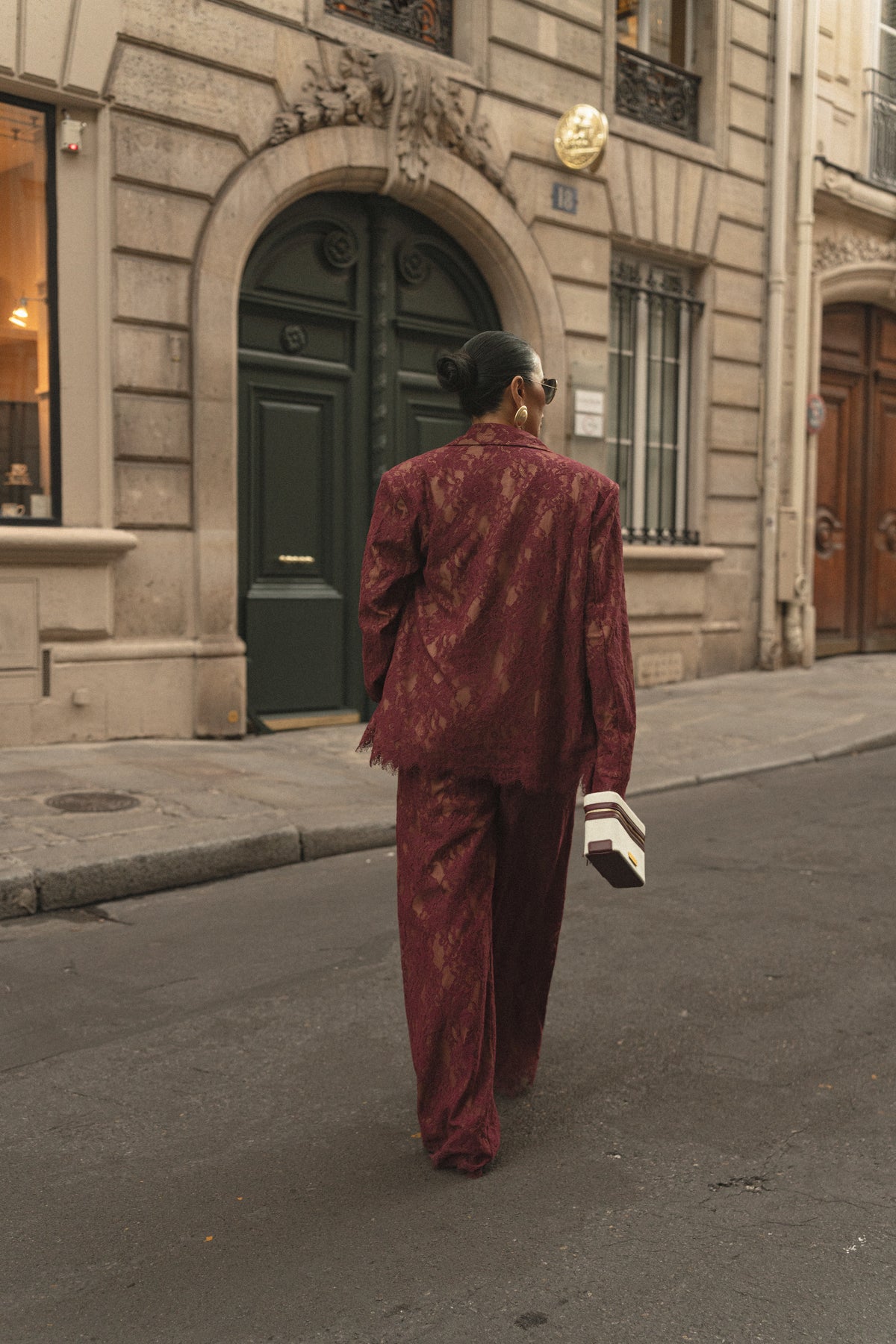 Burgundy Lace And Desire Blazer