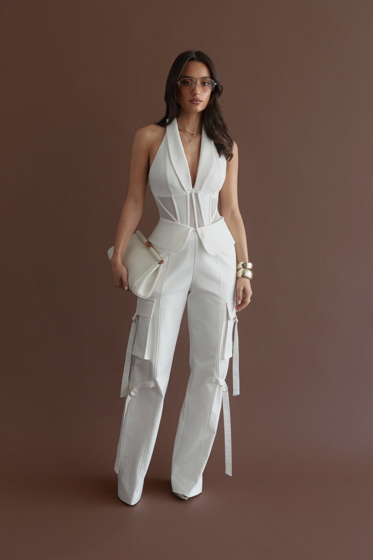 Cream Downtown Cargo Pant