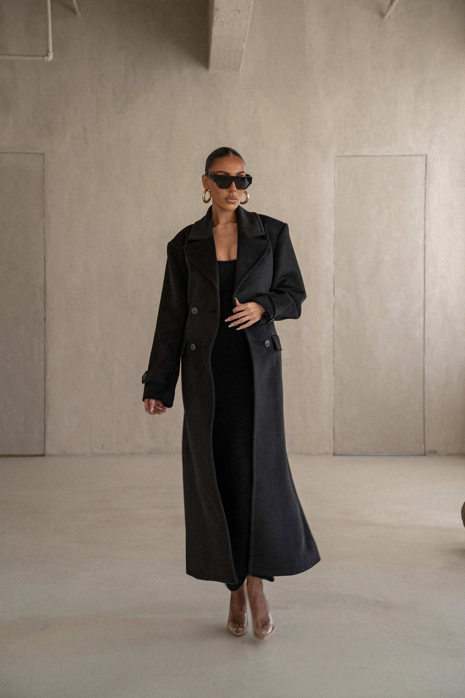 Black Rain Or Shine Longline Coat – JLUXLABEL