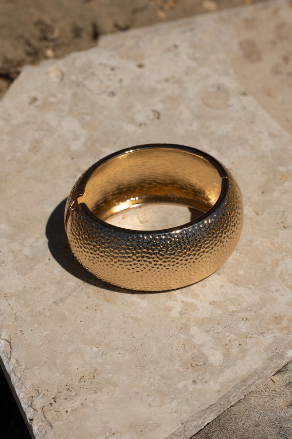 Gold Mora Textured Bracelet - Crochet Collection - JLUXLABEL - Jewelry