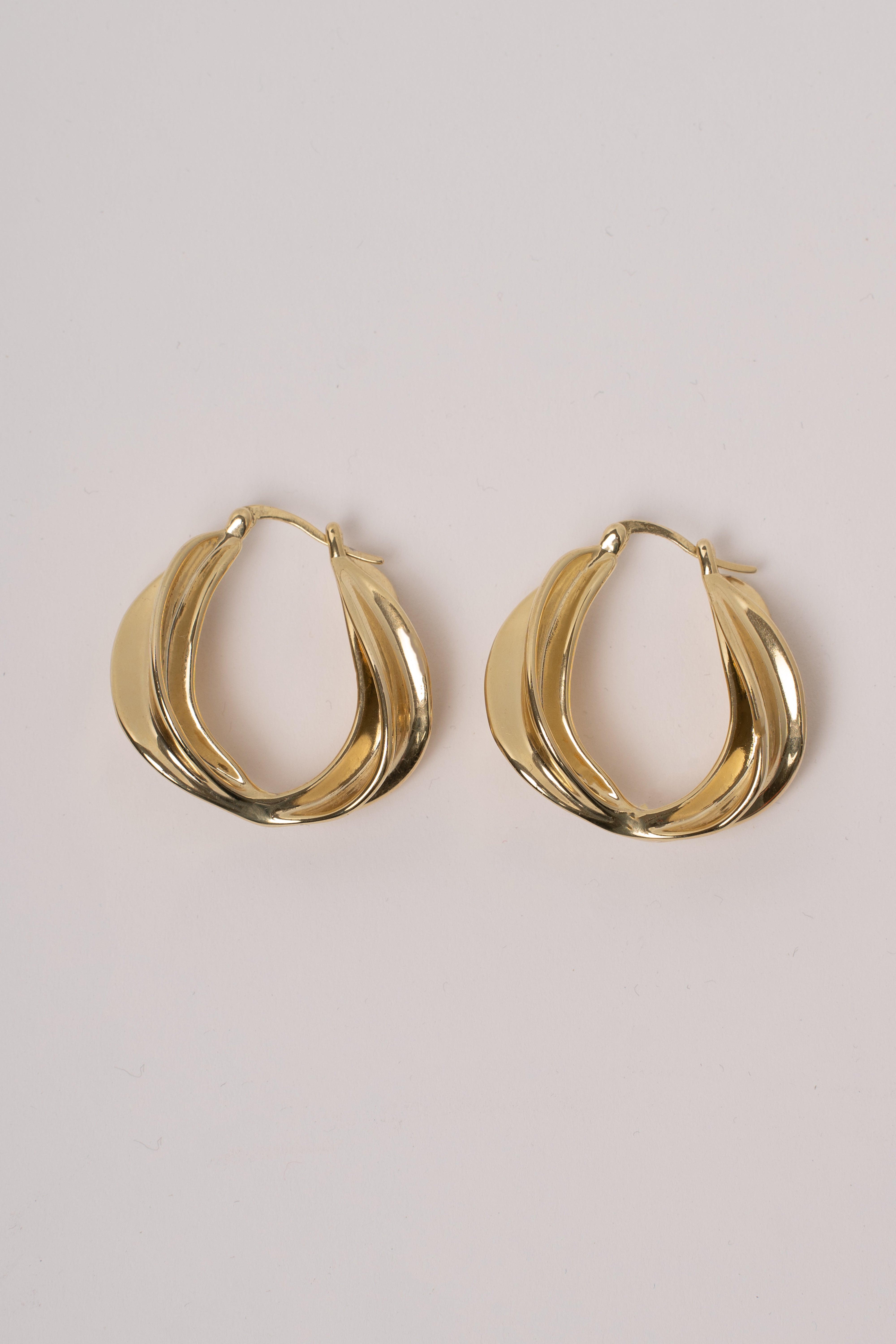 Gold Gene Hoop Earrings