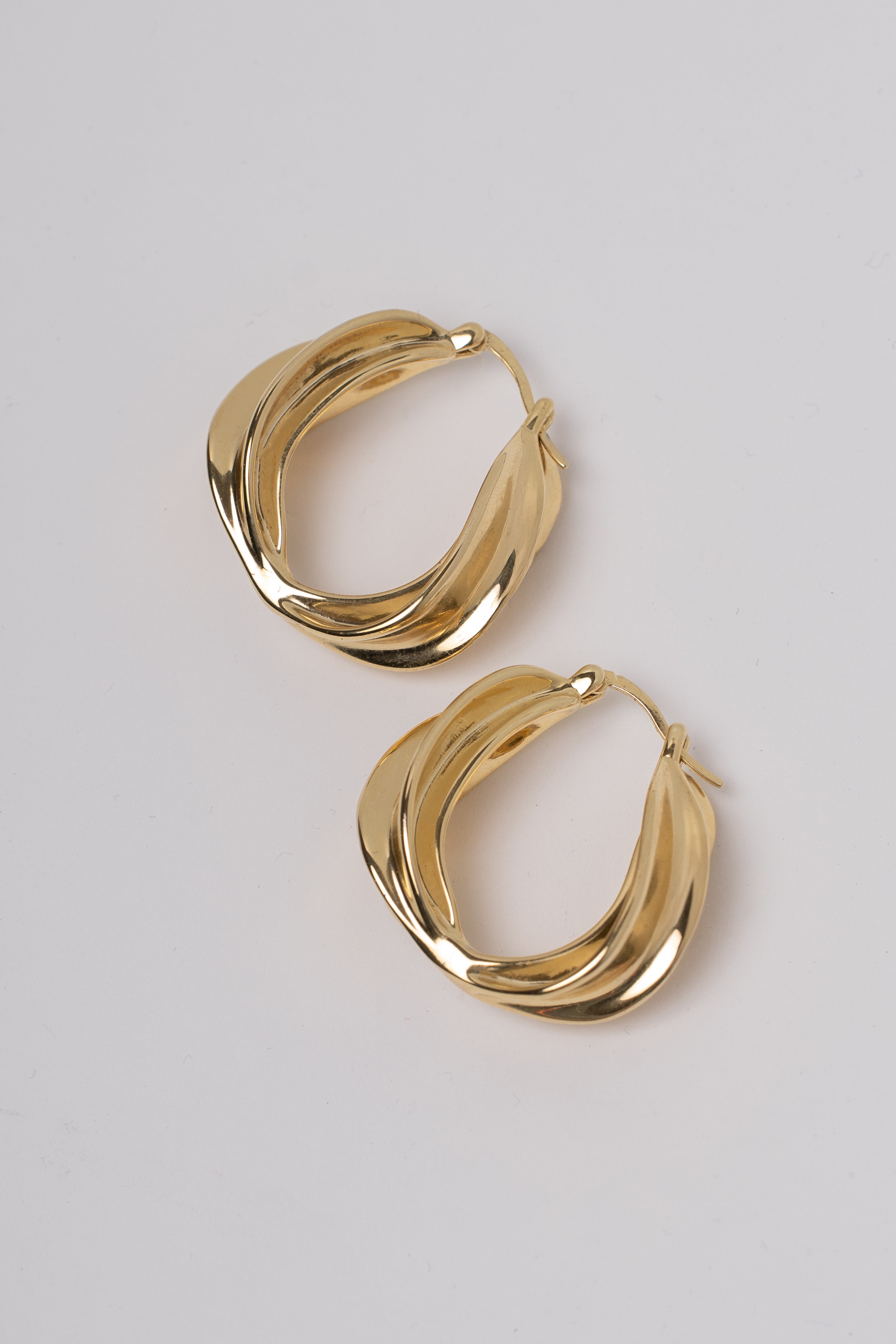 Gold Gene Hoop Earrings