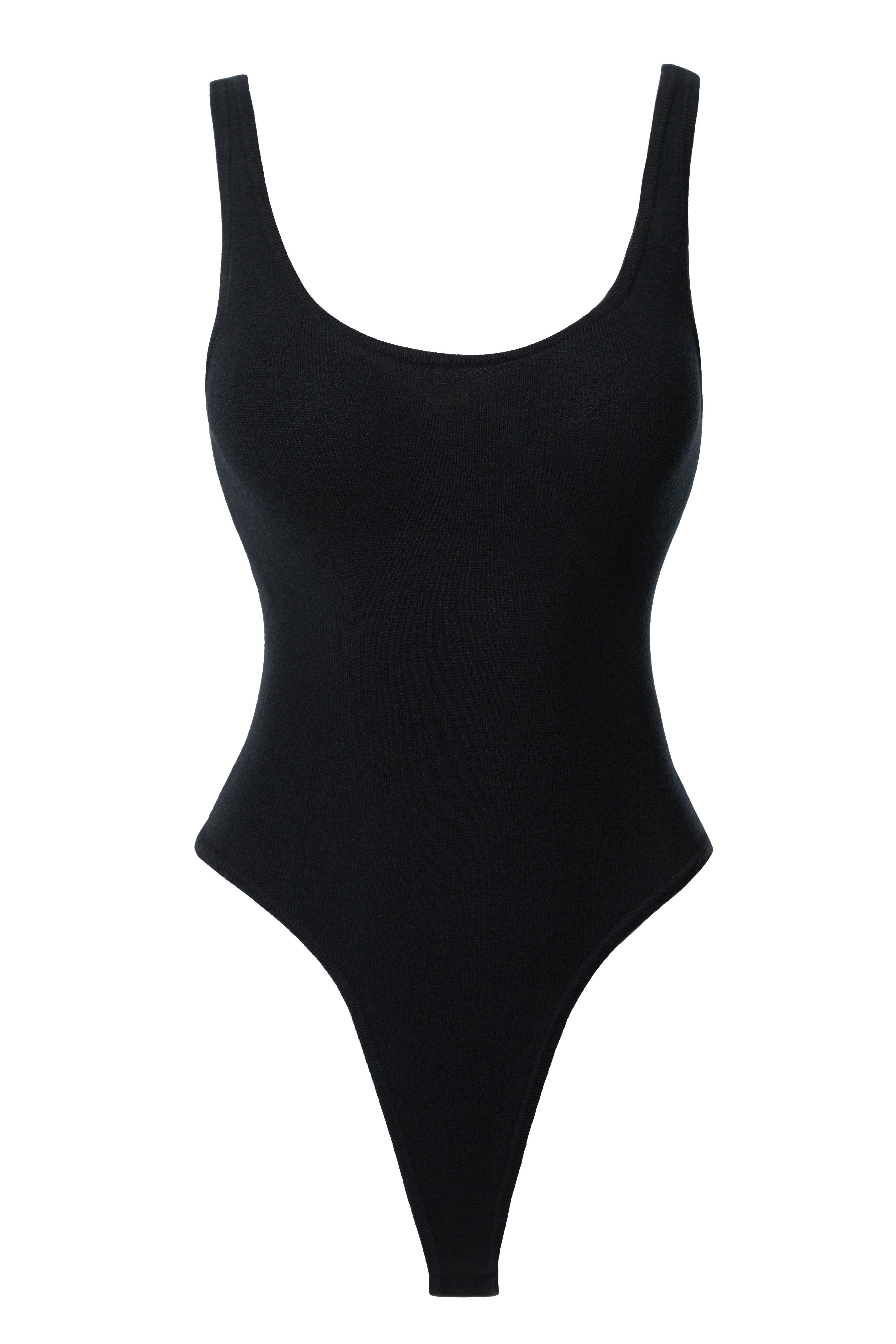 Black Romi Knit Bodysuit - JLUXLABEL