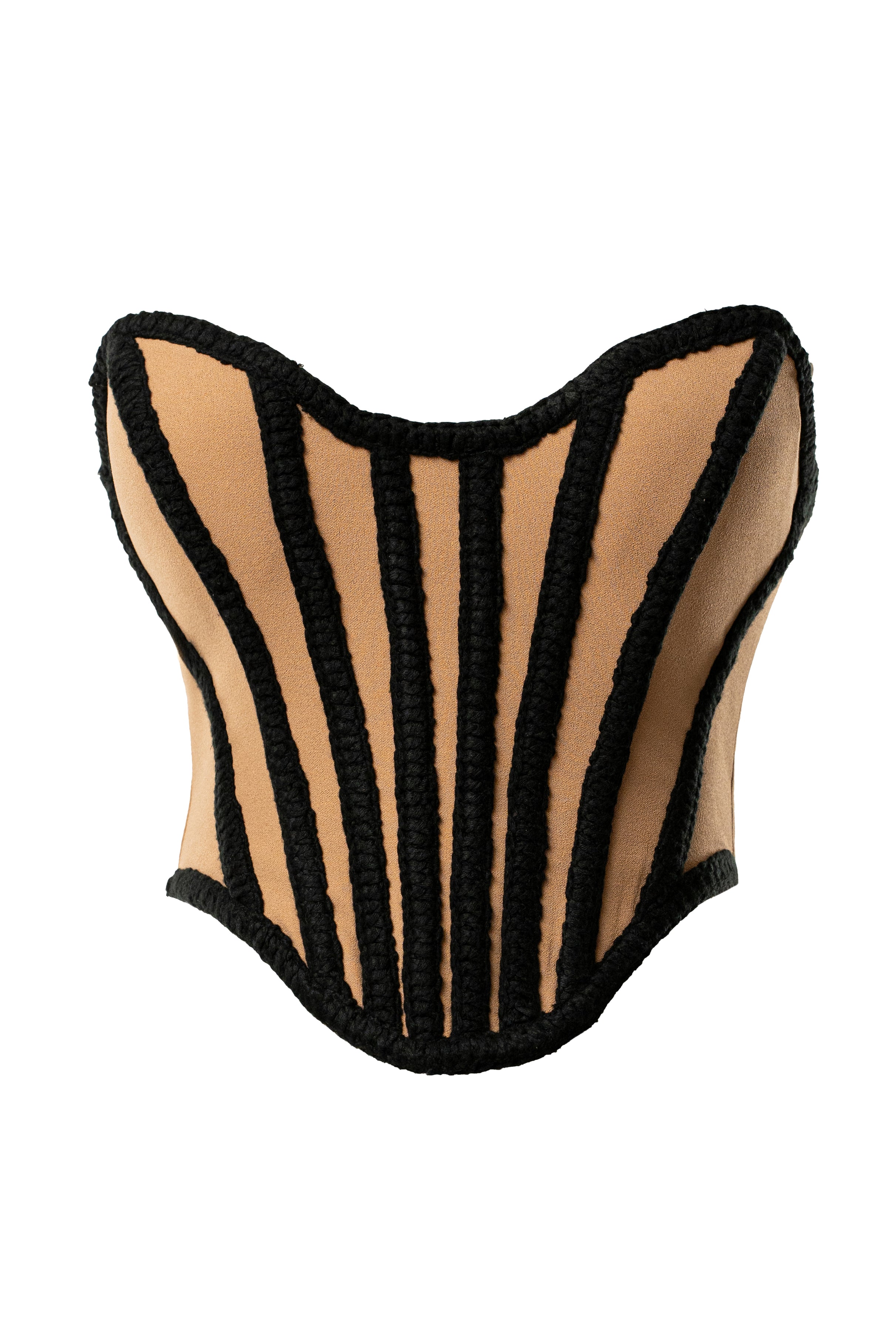 Black Cassis Braided Corset - JLUXLABEL