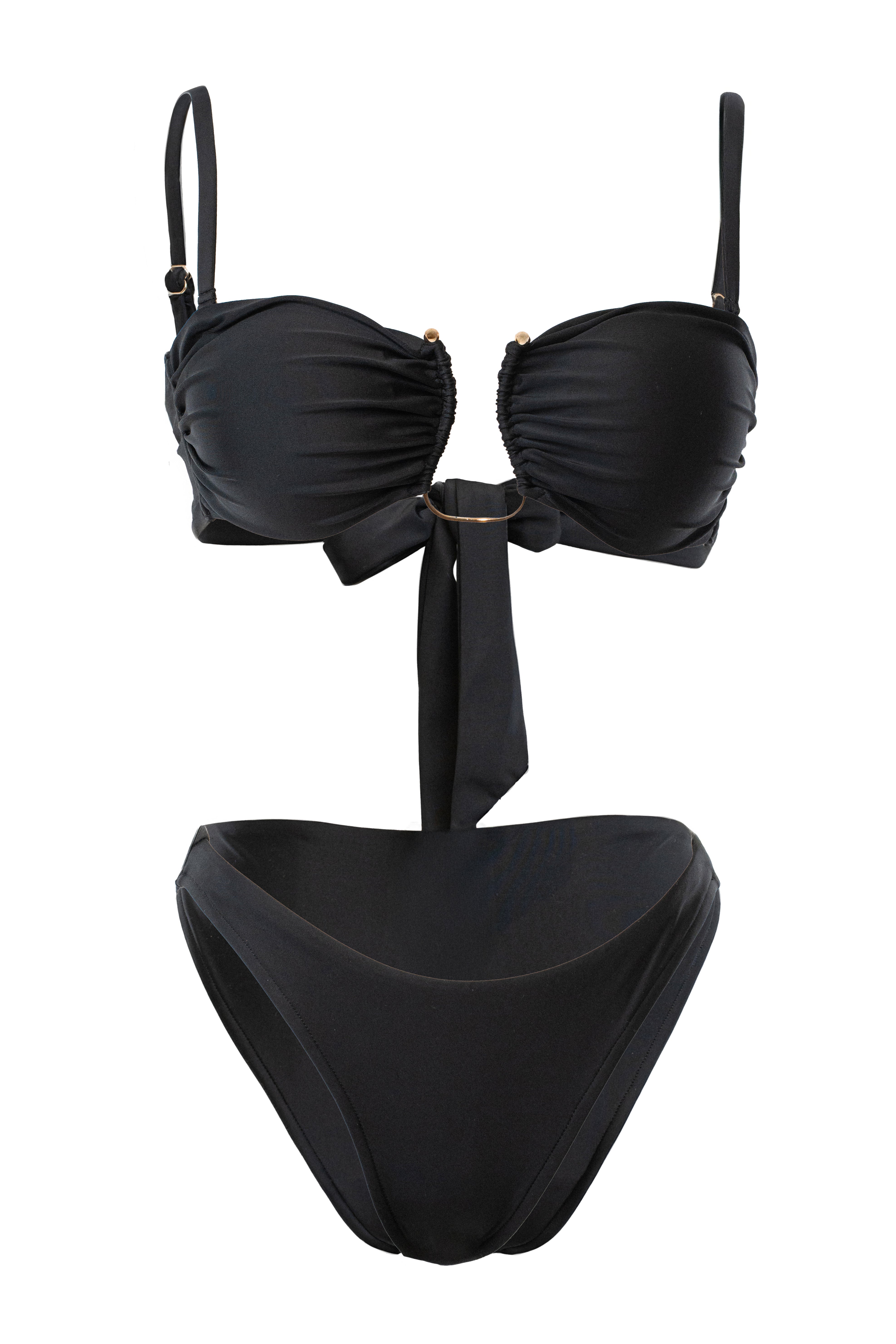 Black Tropical Tide Bikini Set - JLUXLABEL