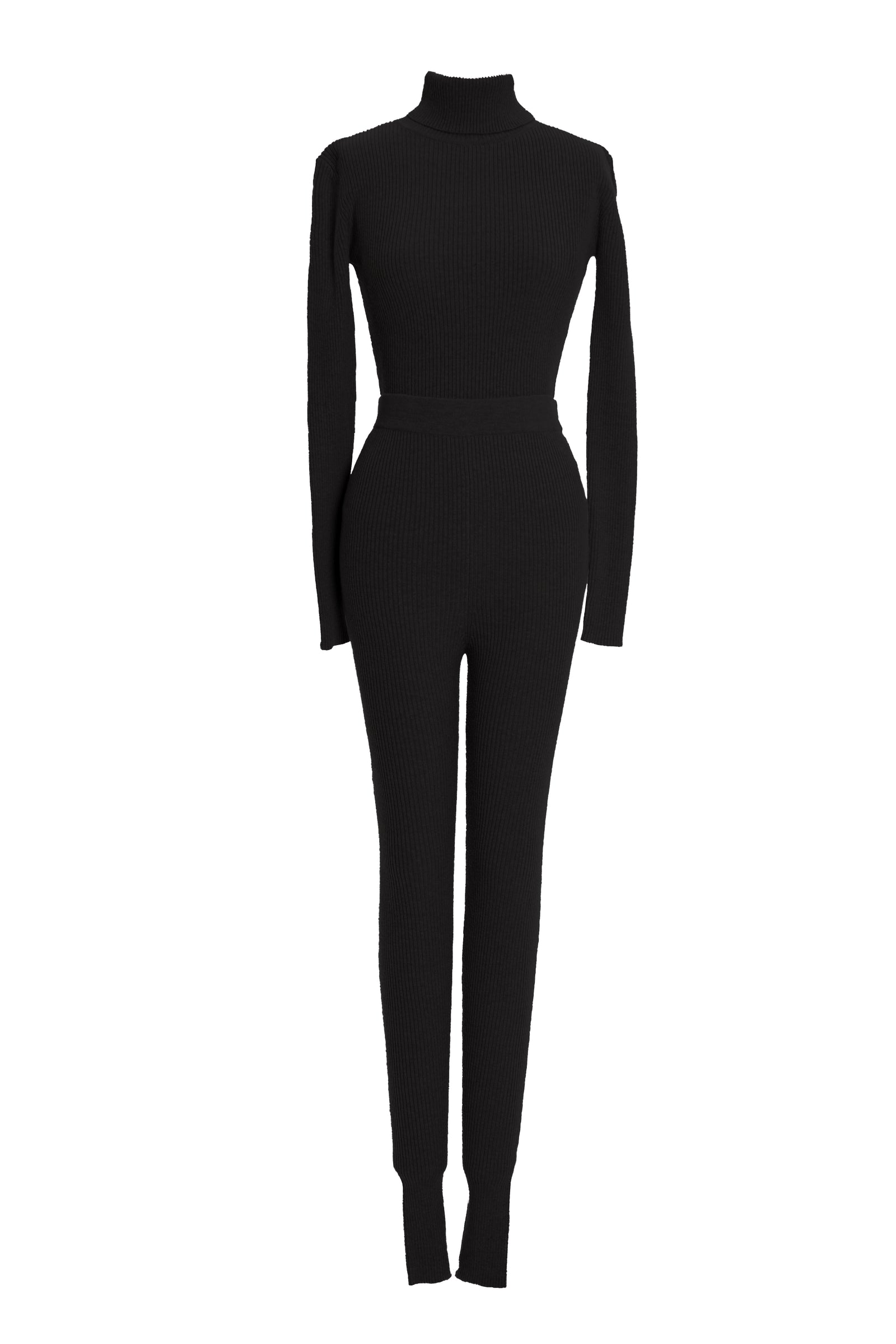 Black turtleneck jumpsuit on sale